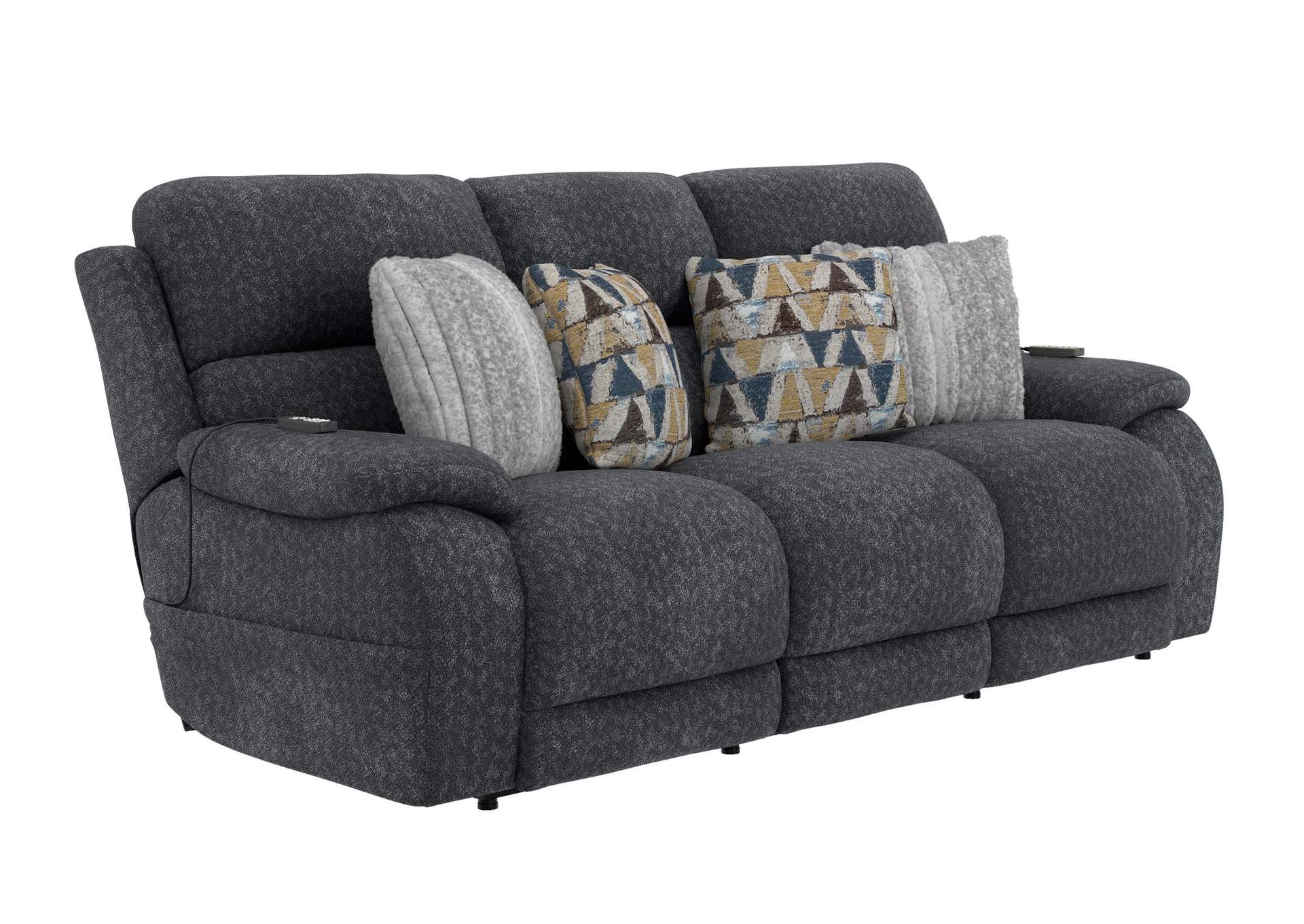 Joya Power Headrest Power Layflat Recliner Sofa with CR3 Heat and Massageage - Lumbar - Zg image 3