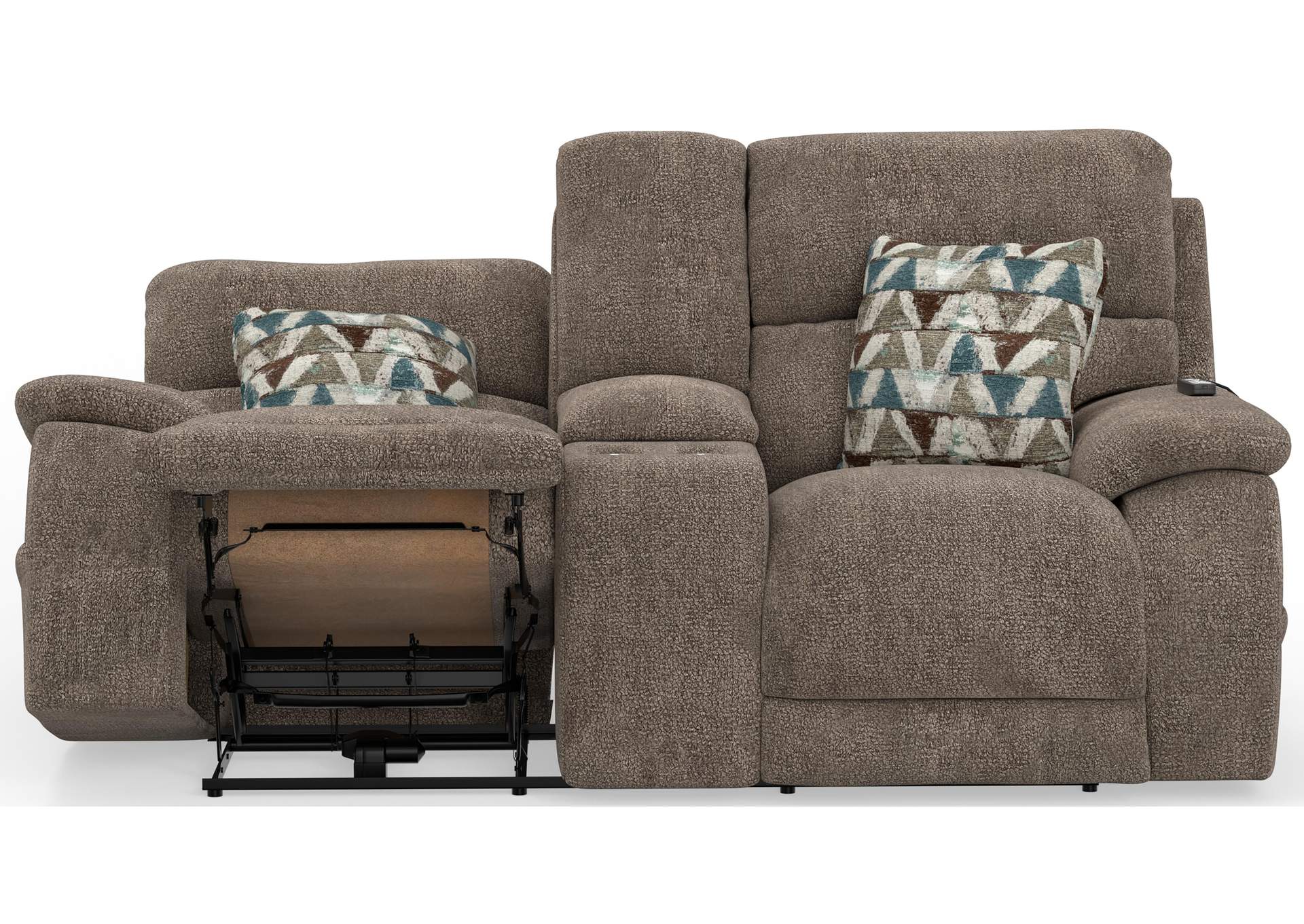 Joya Power Headrest Power Lay Flat Reclining Console Loveseat with CR3 Heat and Massageage - Lumbar - Zg image 11