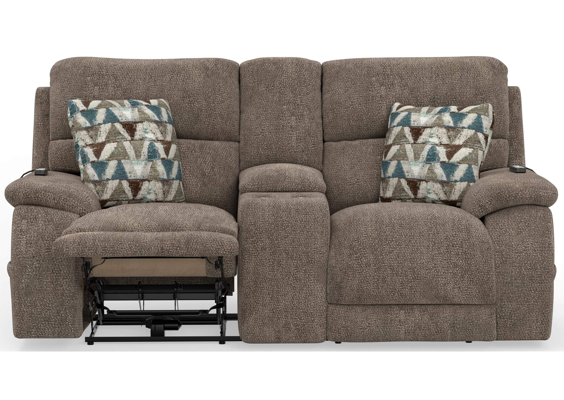 Joya Power Headrest Power Lay Flat Reclining Console Loveseat with CR3 Heat and Massageage - Lumbar - Zg image 12