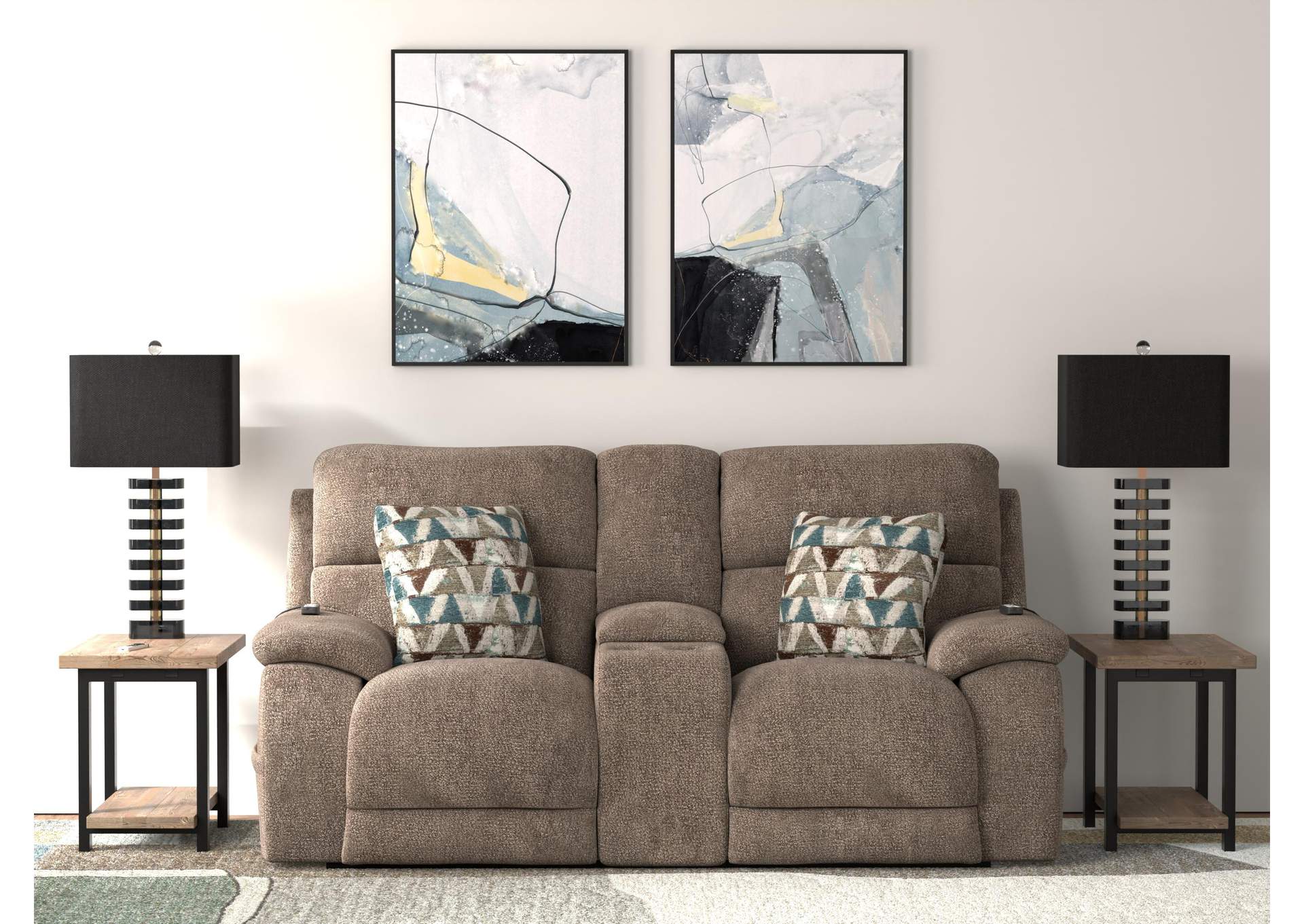 Joya Power Headrest Power Lay Flat Reclining Console Loveseat with CR3 Heat and Massageage - Lumbar - Zg image 13