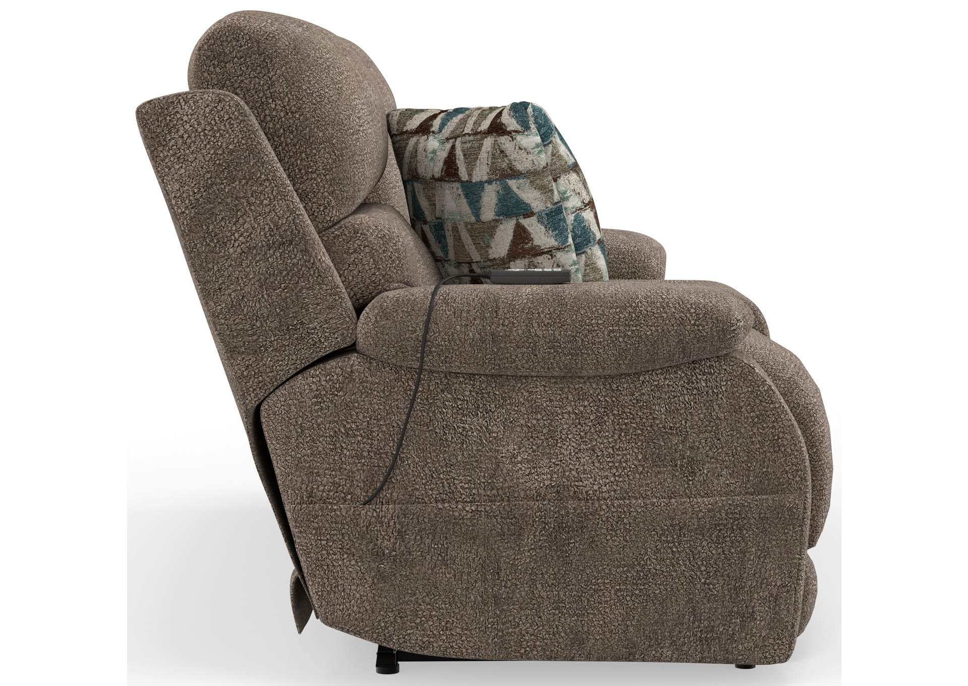 Joya Power Headrest Power Lay Flat Reclining Console Loveseat with CR3 Heat and Massageage - Lumbar - Zg image 14