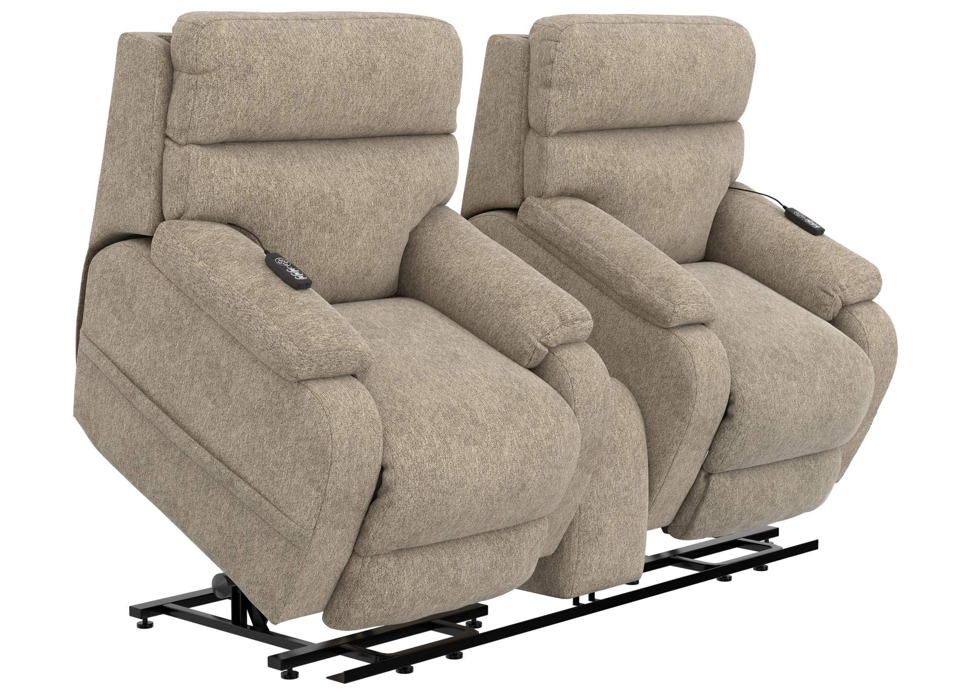 Regenerator Dual Lift Power Headrest Console Loveseat with CR3 Heat and Massageage - Lumbar - ZERO GRAVITY image 5