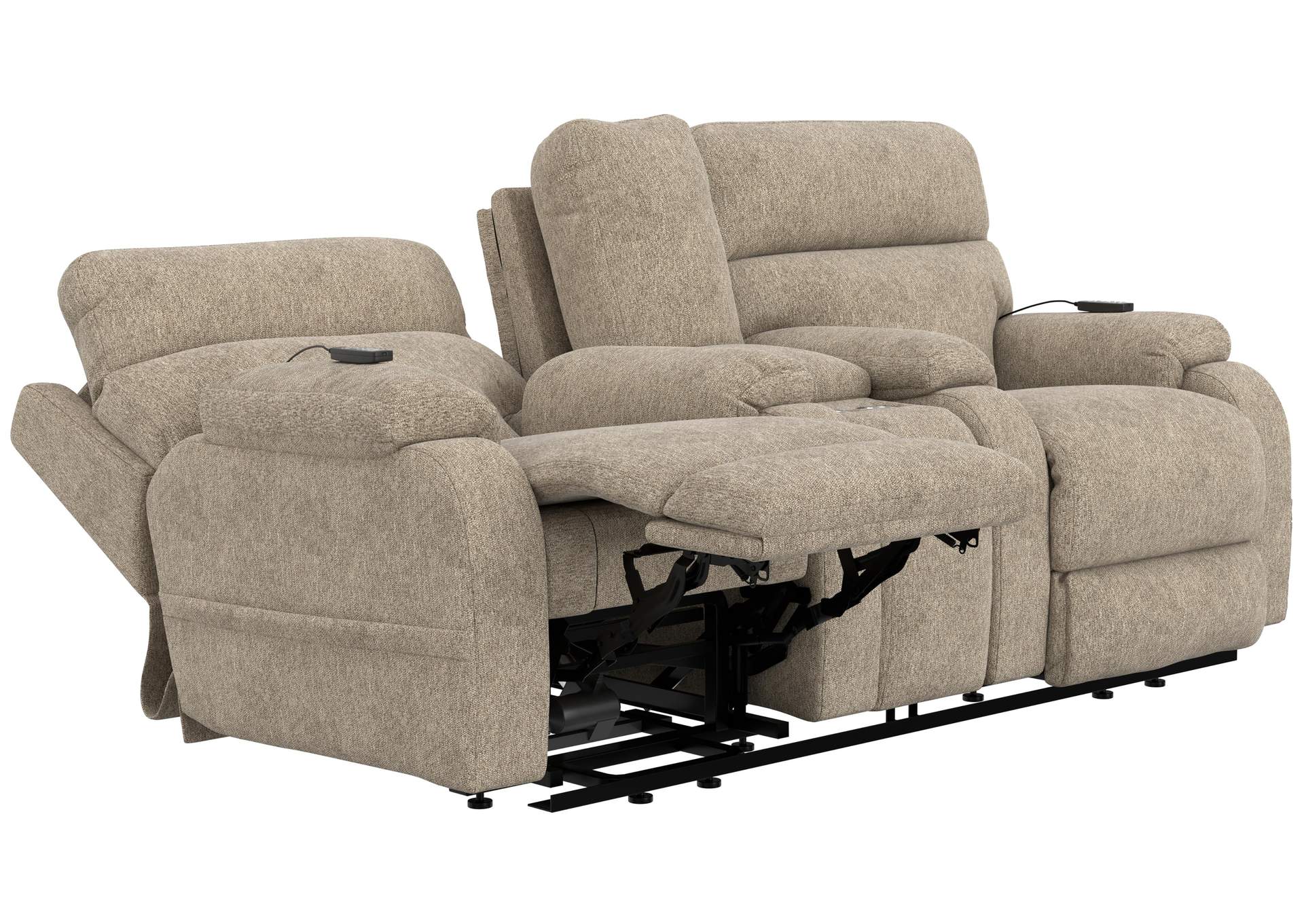 Regenerator Dual Lift Power Headrest Console Loveseat with CR3 Heat and Massageage - Lumbar - ZERO GRAVITY image 4