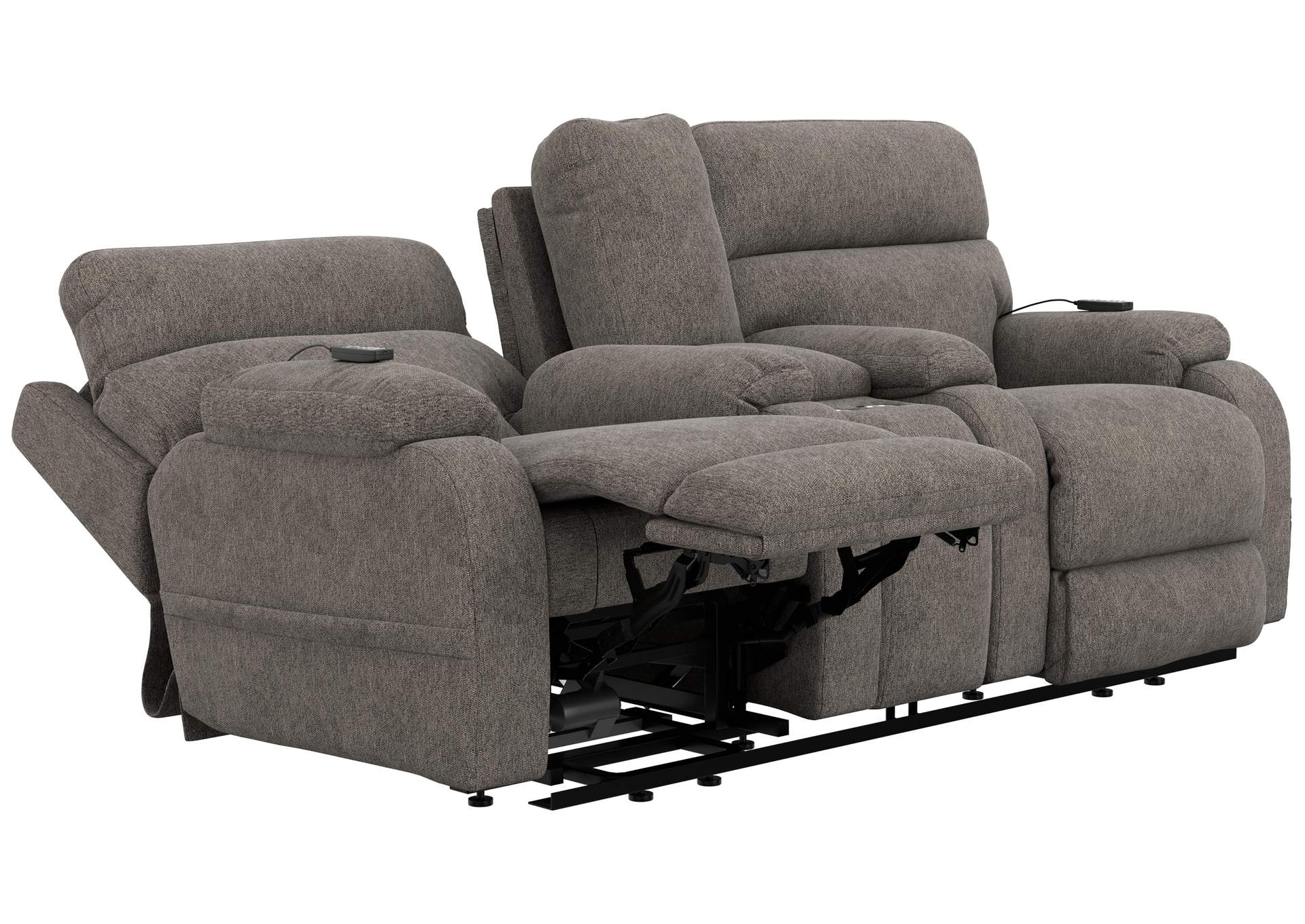 Regenerator Dual Lift Power Headrest Console Loveseat with CR3 Heat and Massageage - Lumbar - ZERO GRAVITY image 4