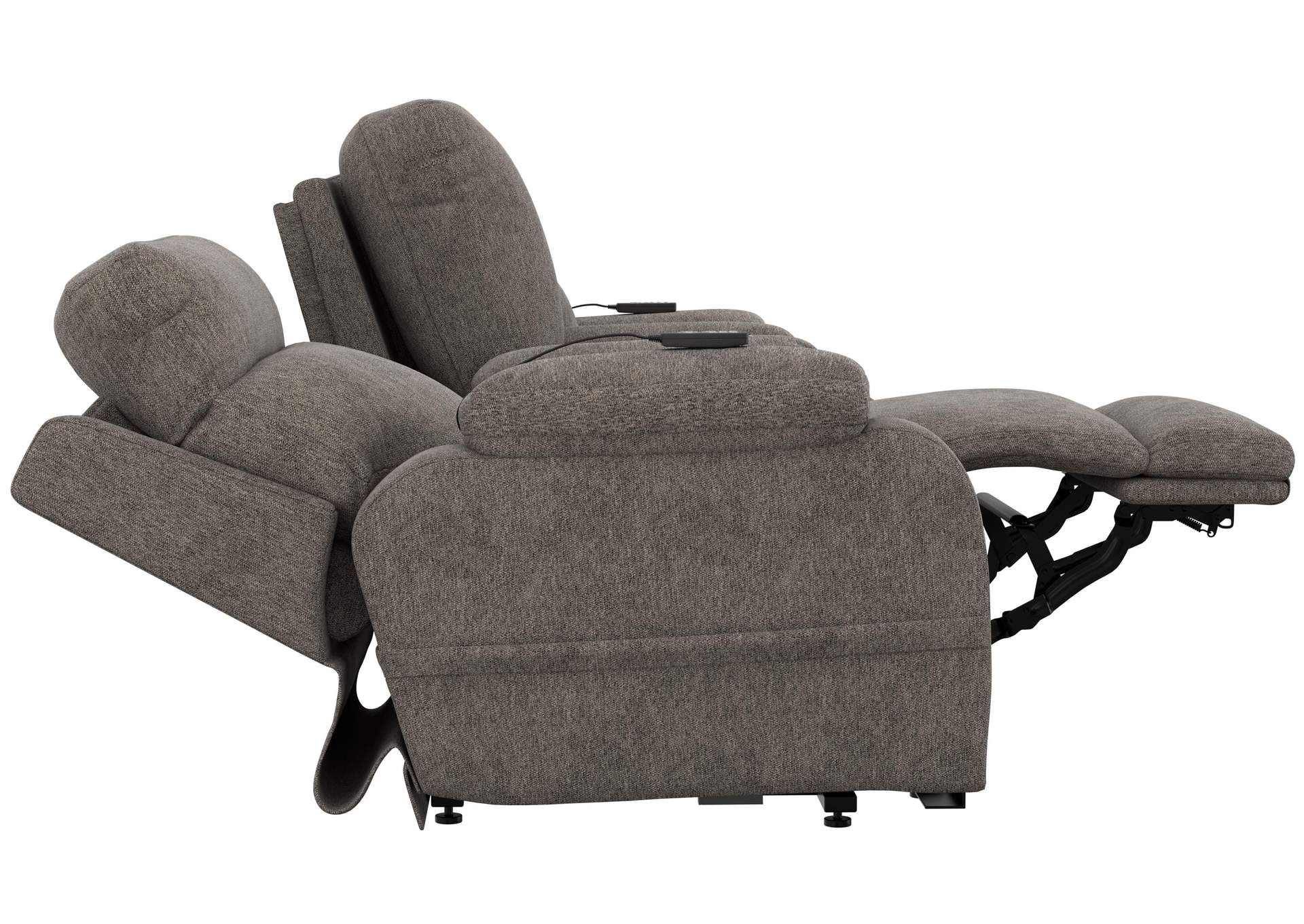 Regenerator Dual Lift Power Headrest Console Loveseat with CR3 Heat and Massageage - Lumbar - ZERO GRAVITY image 6