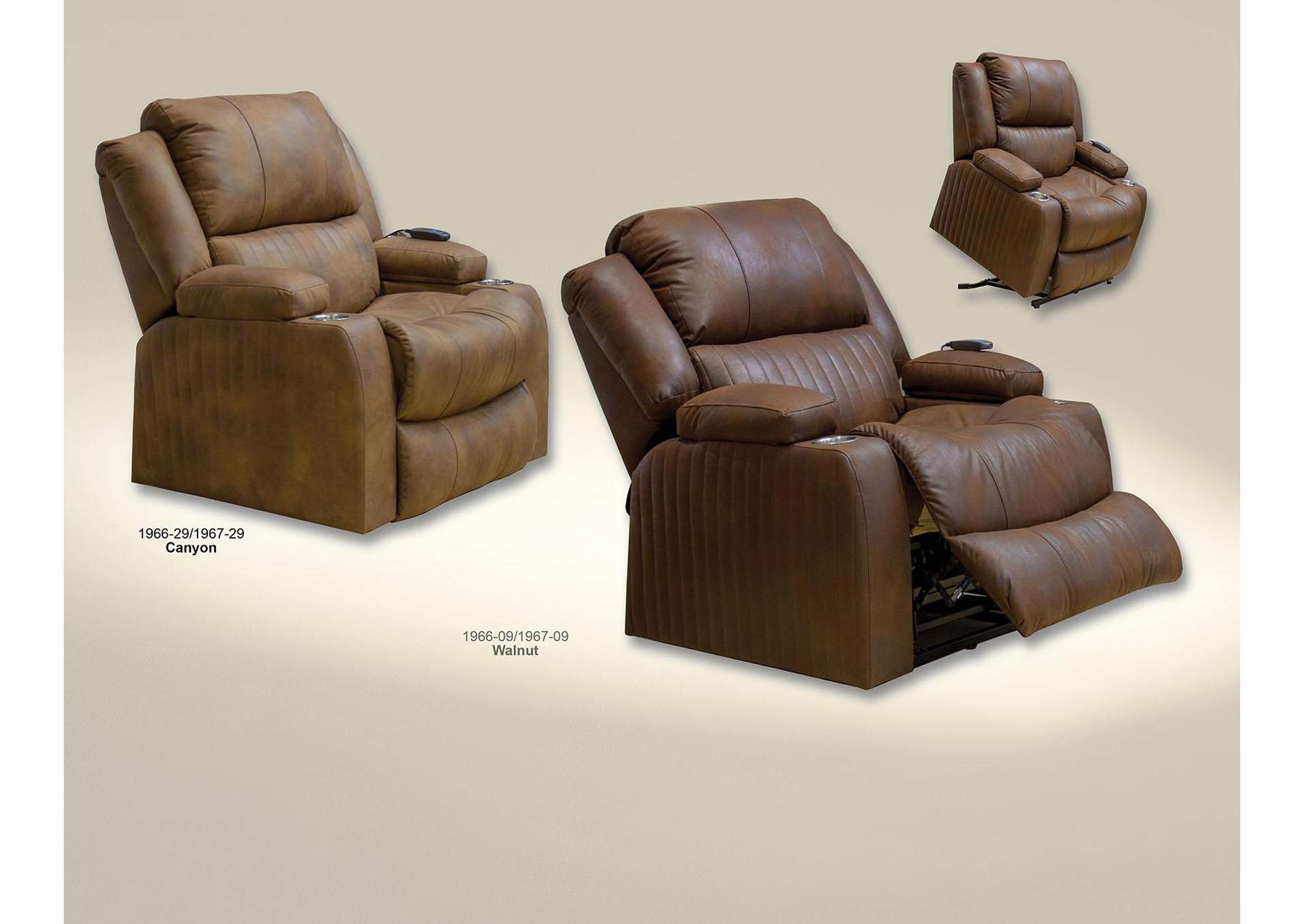 Kirk Power Lift Lay Flat Recliner with Storage Arm and Dual Cupholders image 1