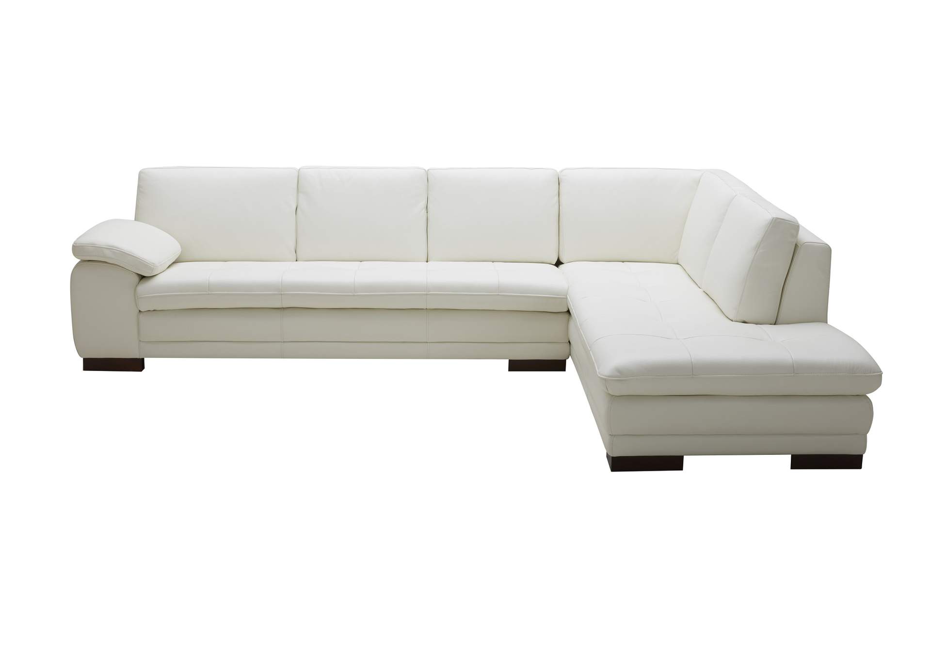 625 Italian Leather Sectional White In Right Hand Facing image 5