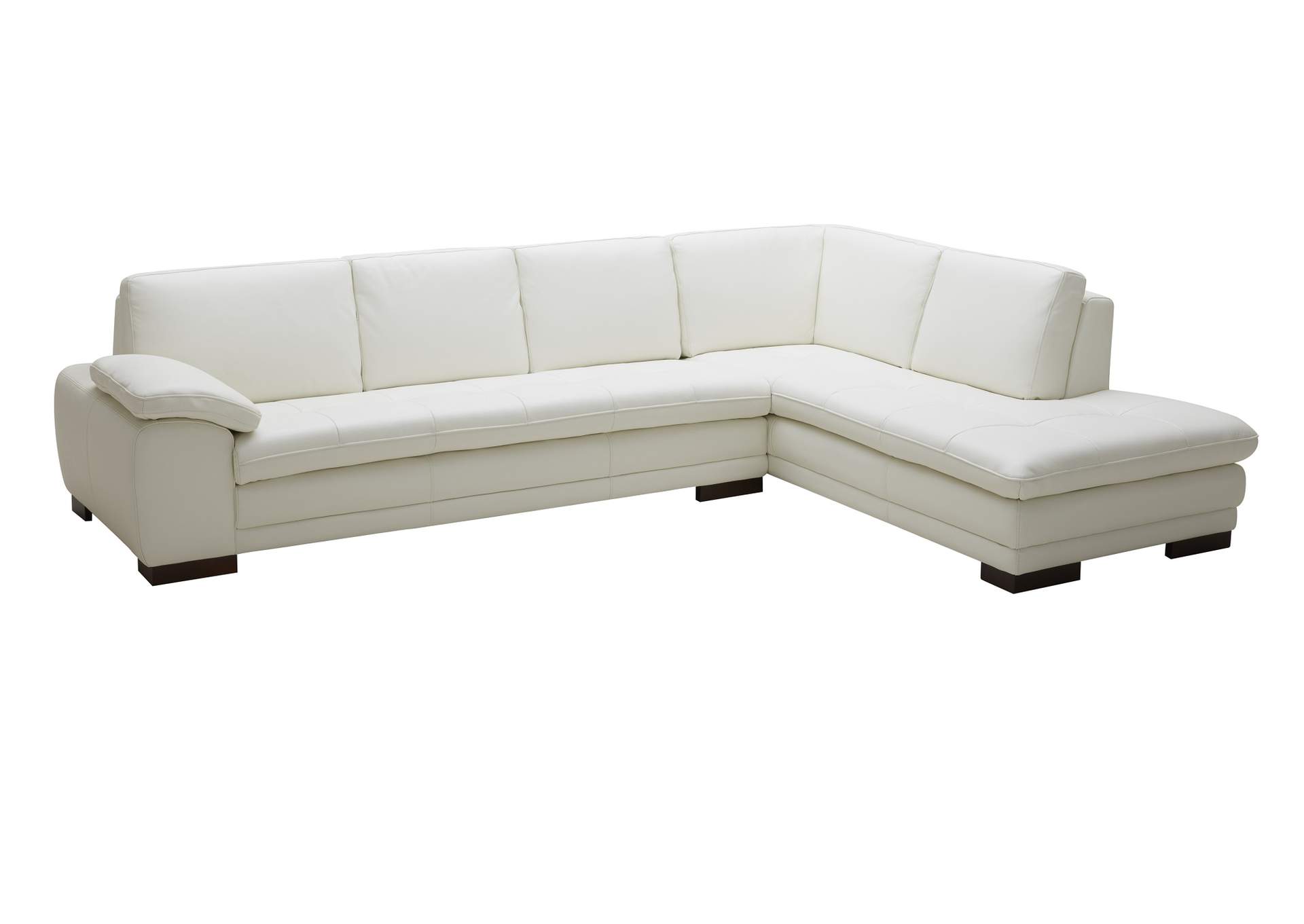 625 Italian Leather Sectional White In Right Hand Facing image 4