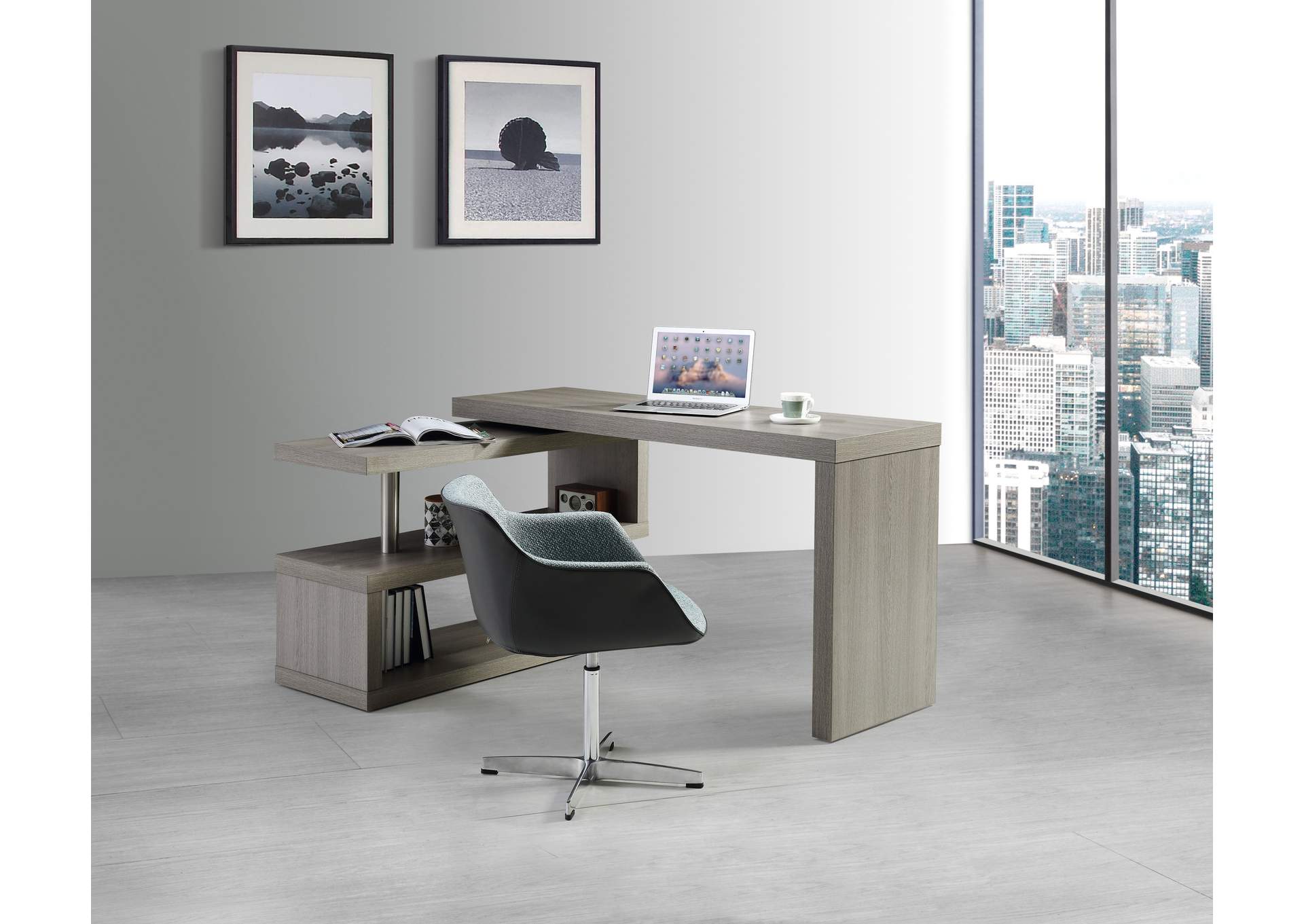 Lp A33 Office Desk In Grey image 1
