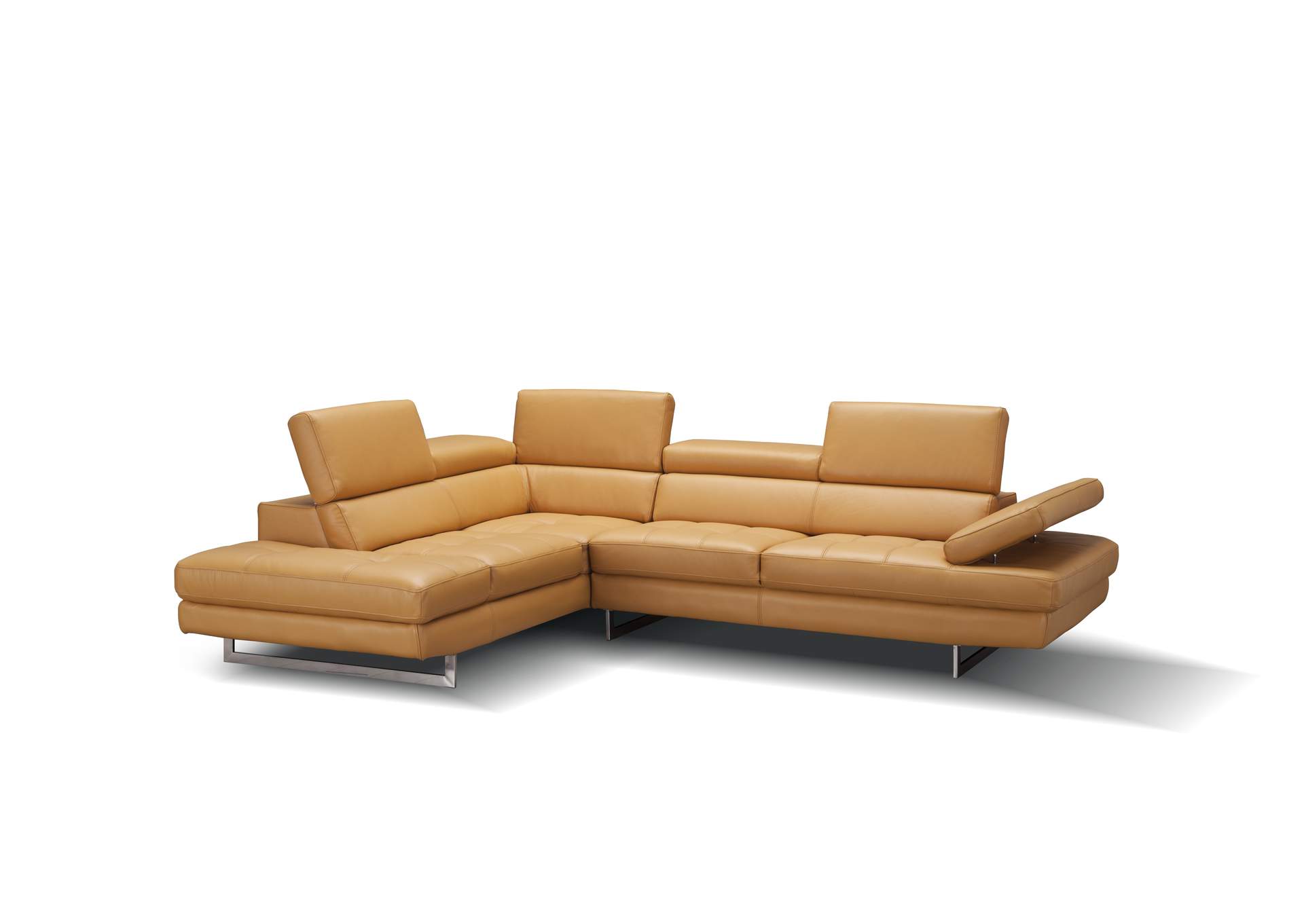 A761 Italian Leather Sectional Freesia In Left Hand Facing image 1