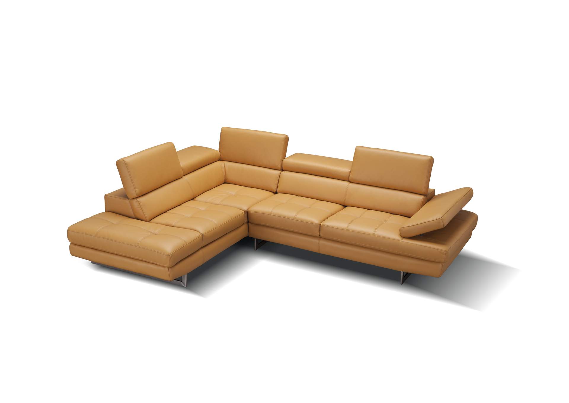 A761 Italian Leather Sectional Freesia In Left Hand Facing image 3