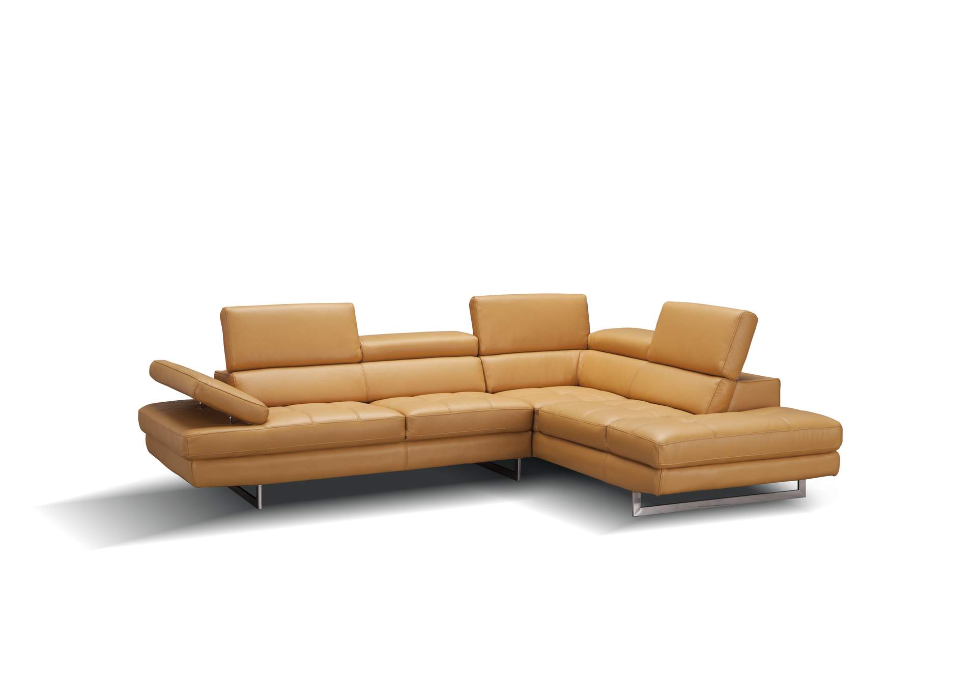 A761 Italian Leather Sectional Freesia In Right Hand Facing image 1