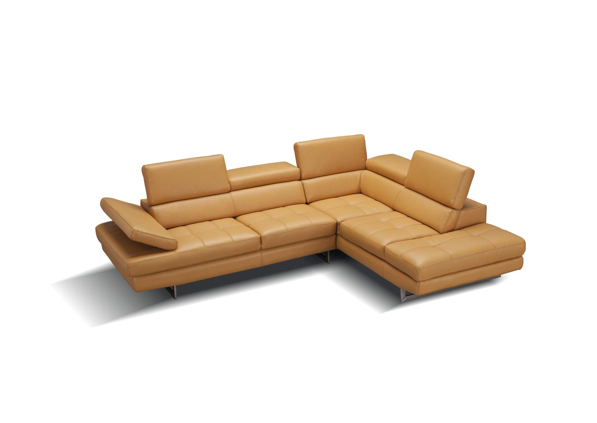 A761 Italian Leather Sectional Freesia In Right Hand Facing image 3