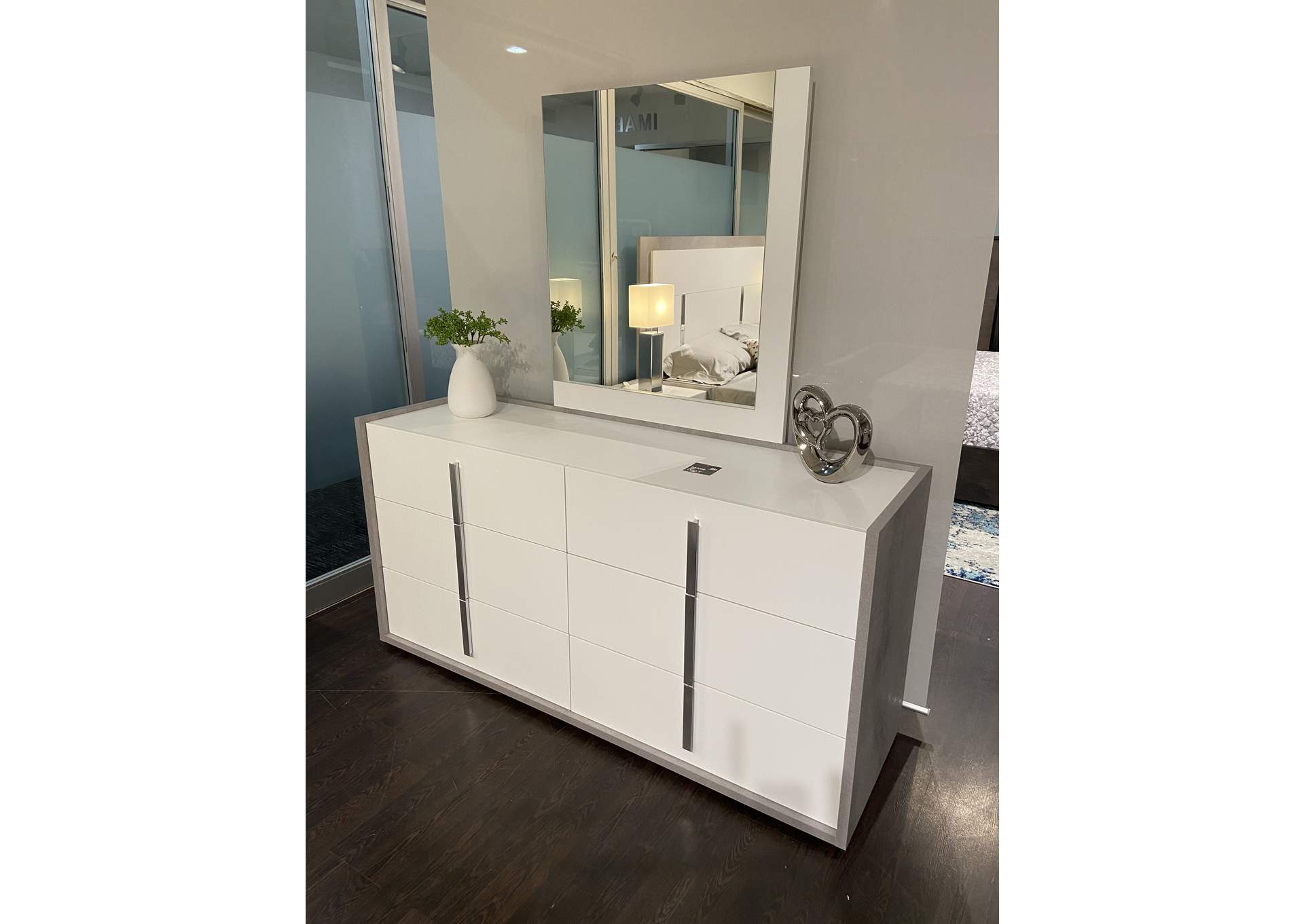 Ada Premium Dresser In Cemento - Bianco Opac image 3