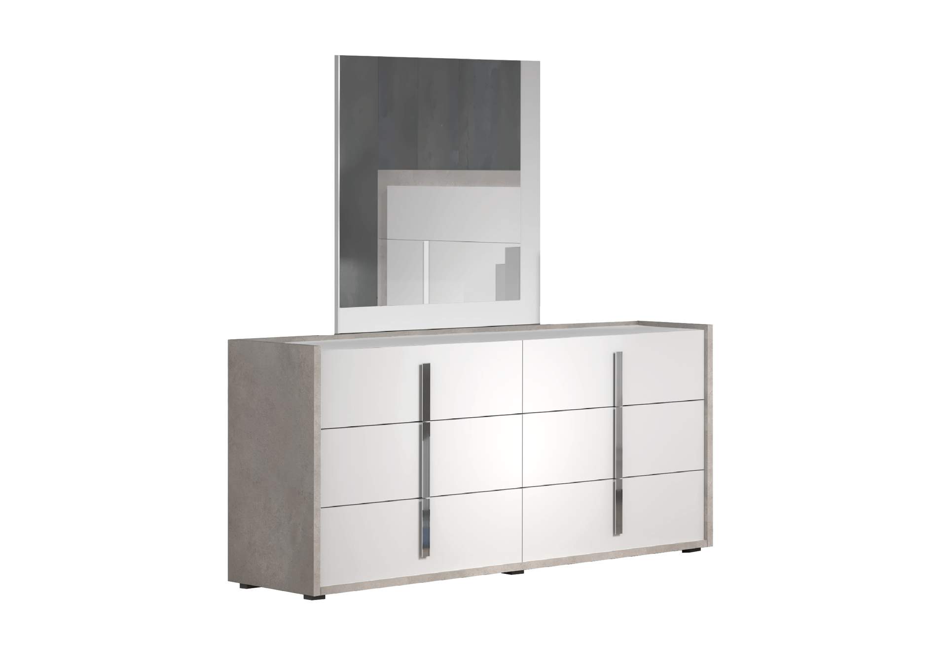 Ada Premium Dresser In Cemento - Bianco Opac image 1
