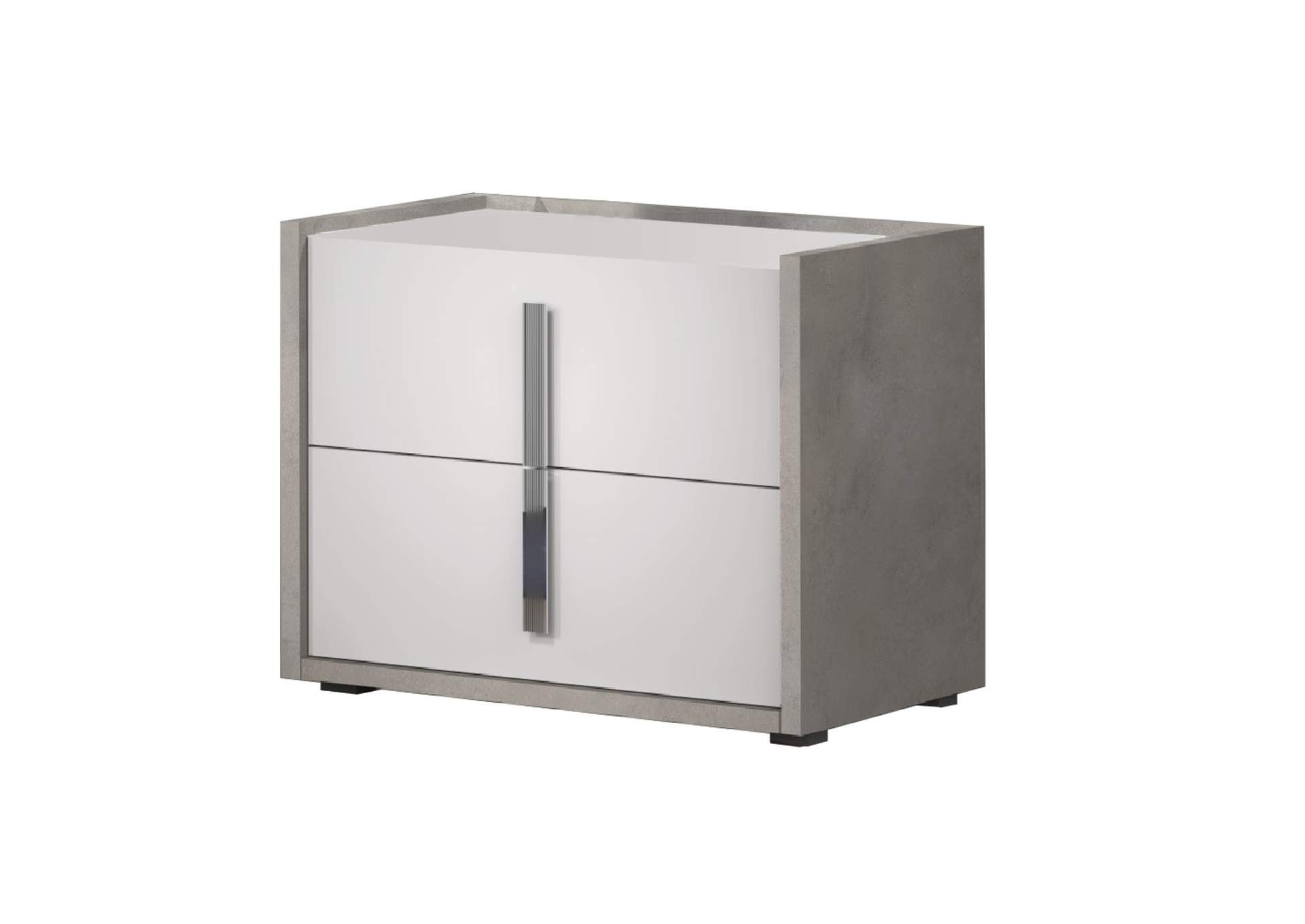 Ada Premium Nightstand In Cemento - Bianco Opac image 1