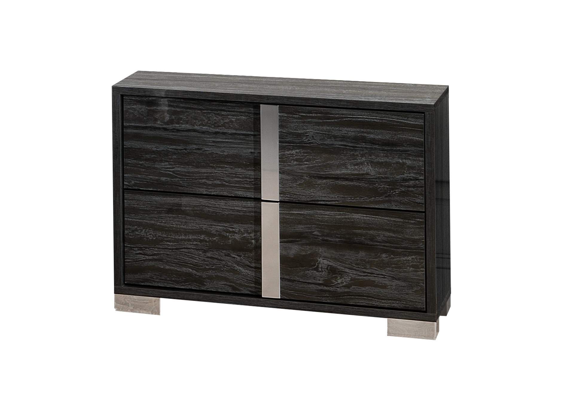 Alice Glossy Gray Nightstand Left image 7