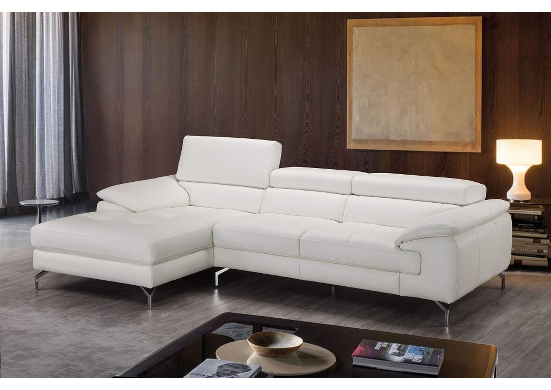 Alice Premium Leather Sectional In Left Facing Chaise image 1