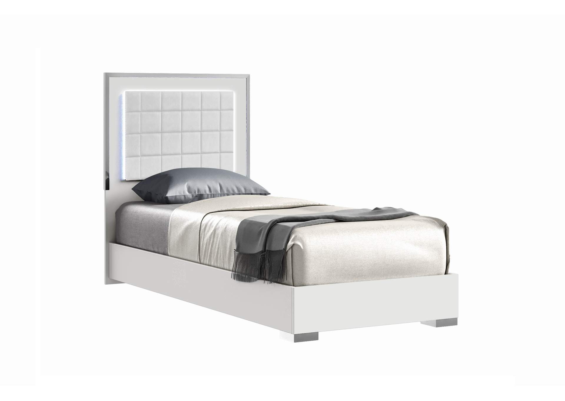 Alice White Twin Bed image 1