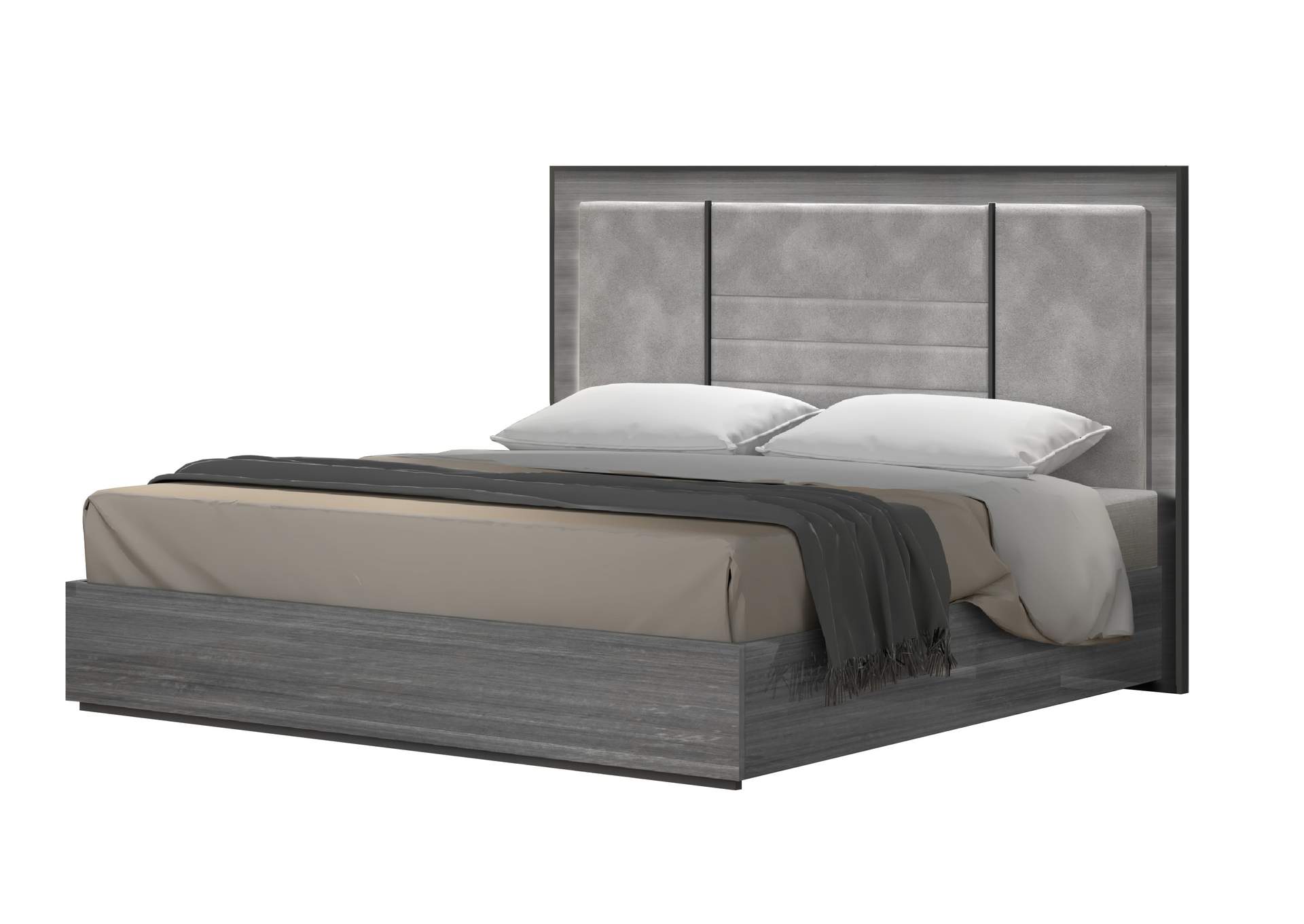 Blade Premium Queen Bed In Light Moon Grey image 1