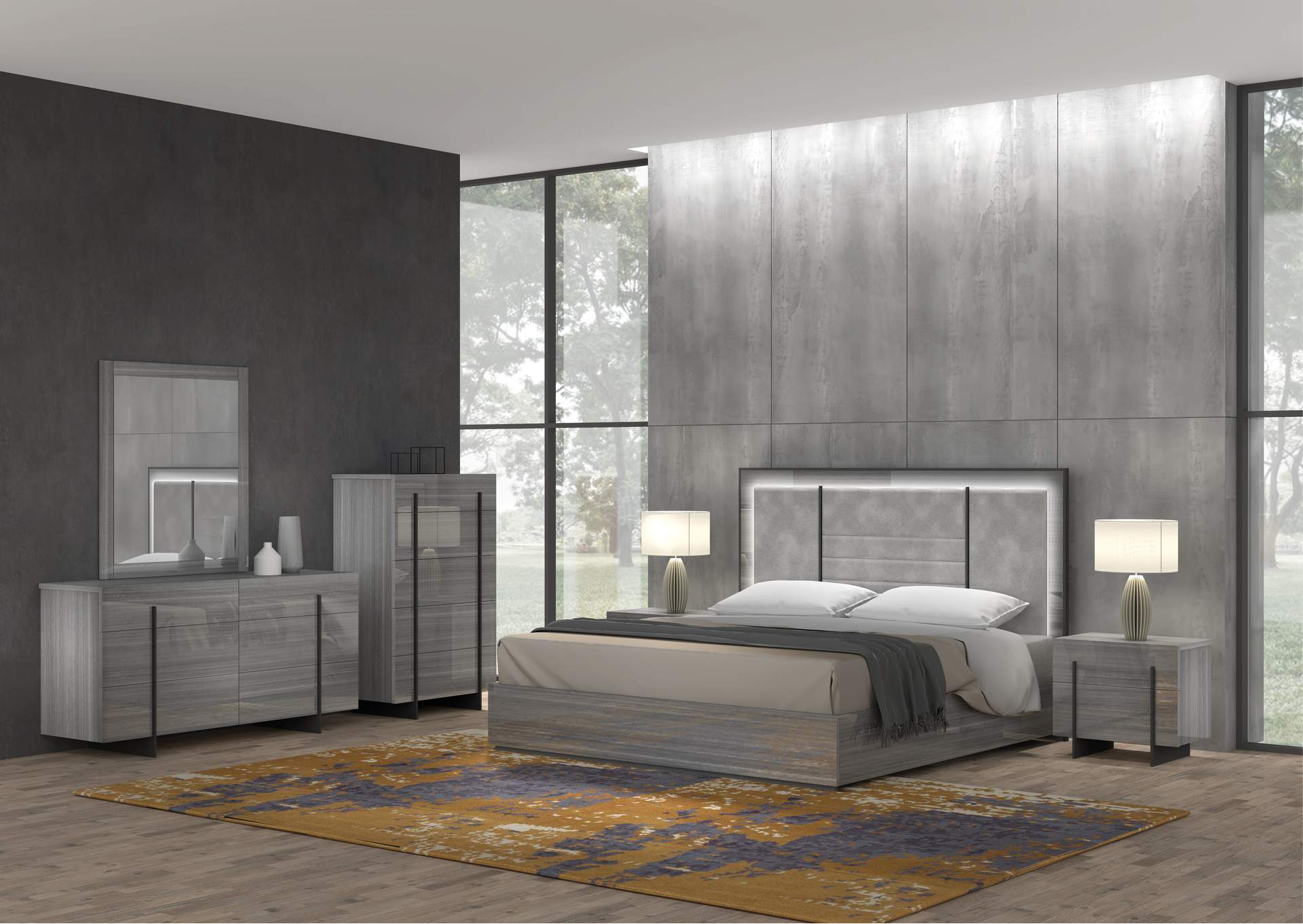 Blade Premium  Nightstand In Moon Grey image 4