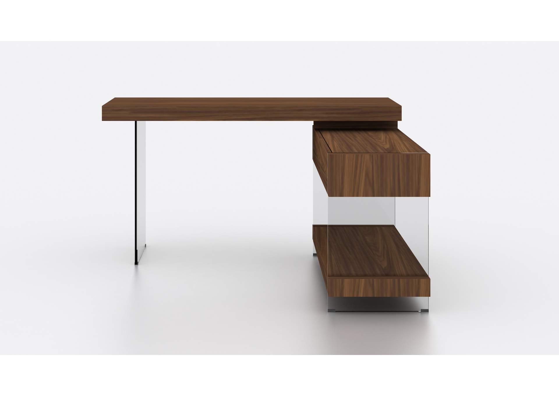 Elm Desk White High Gloss image 4