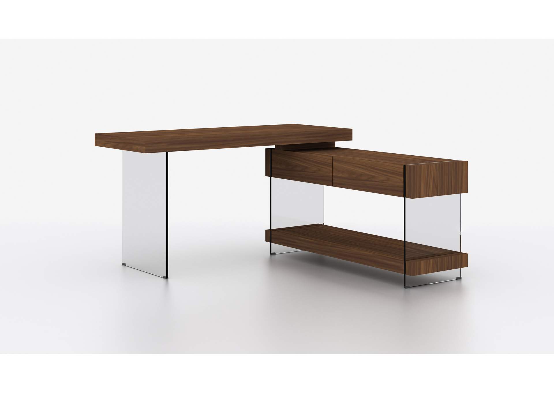 Elm Desk White High Gloss image 3