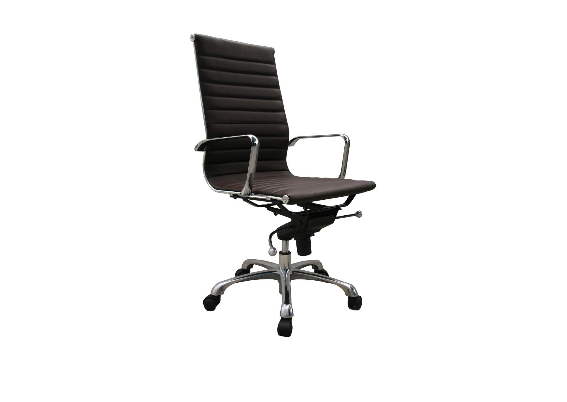 Comfy High Back Brown Office Chair image 1