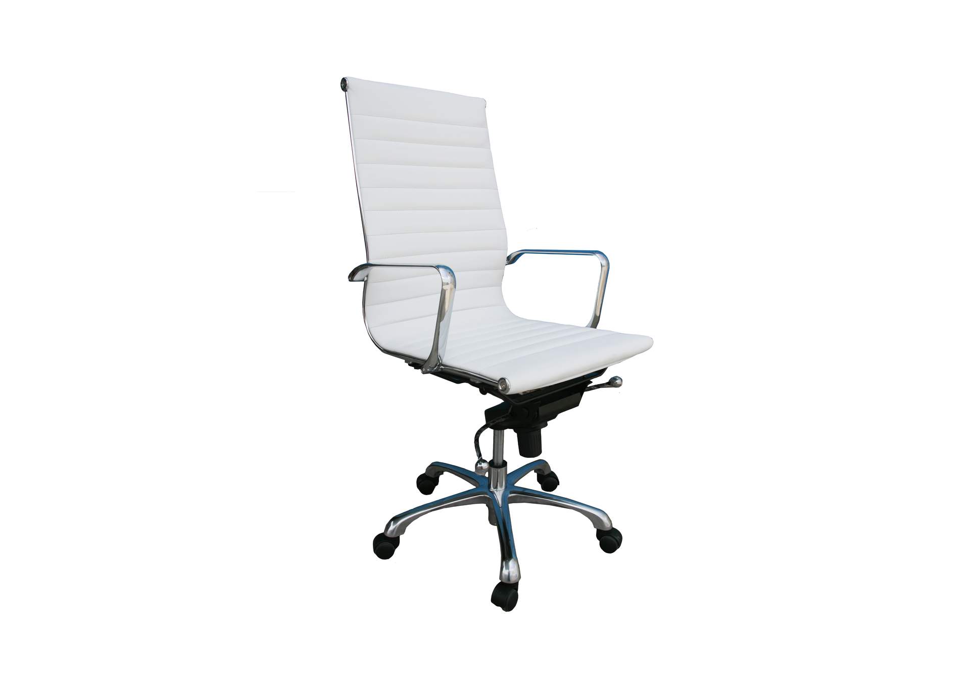 Comfy High Back White Office Chair image 1