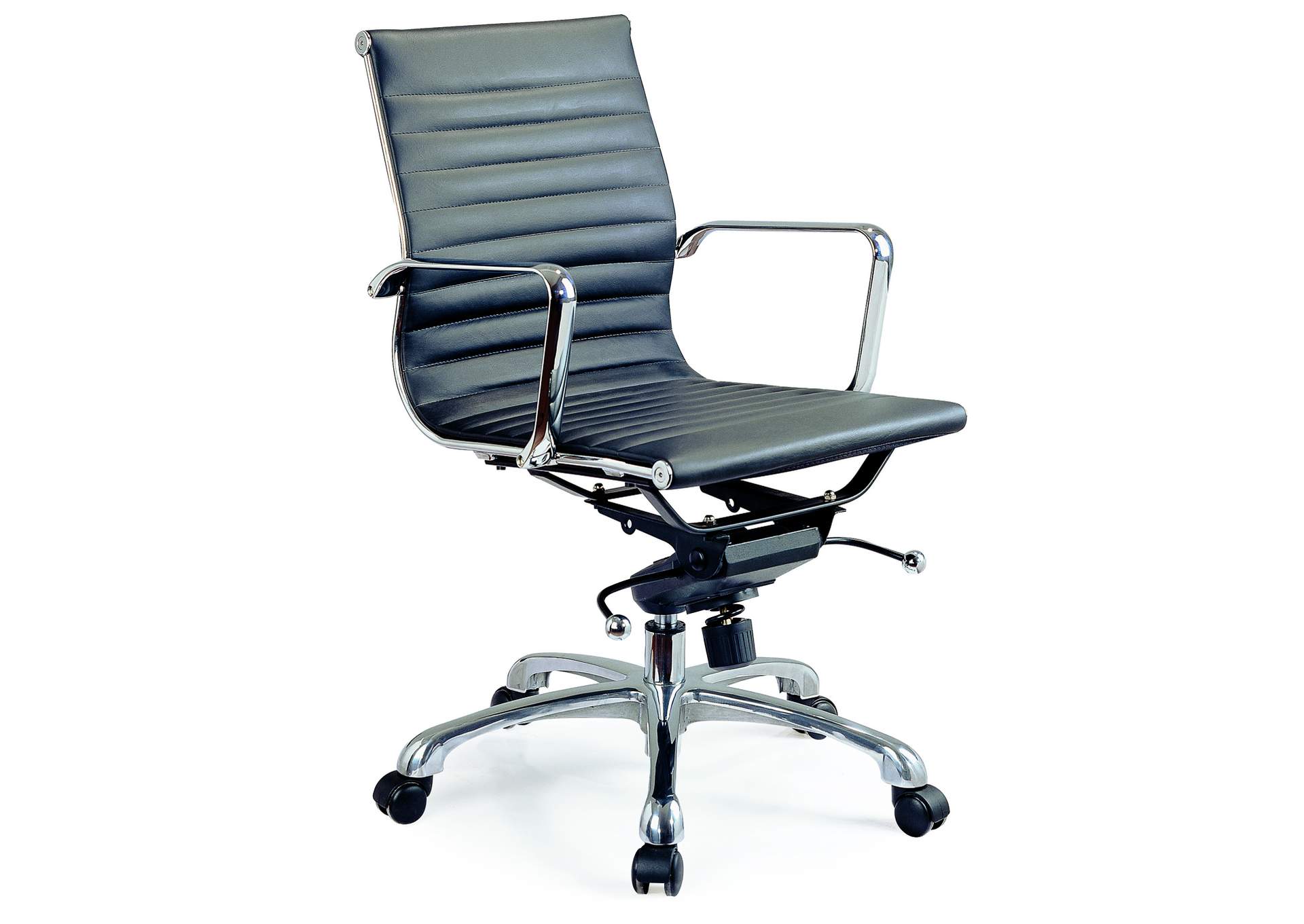 Comfy Low Back Black Office Chair image 1