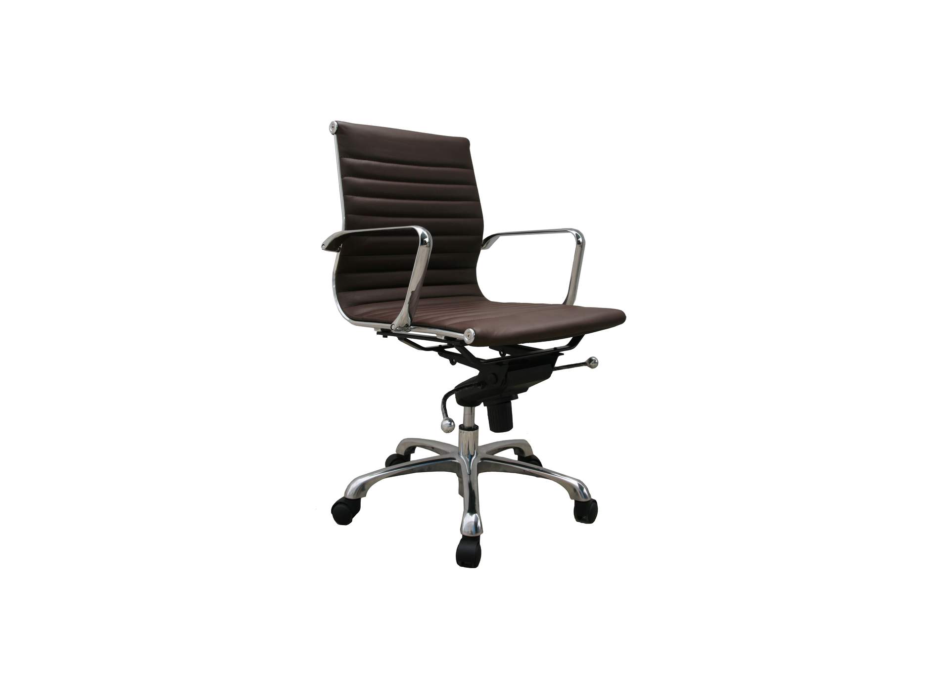 Comfy Low Back Brown Office Chair image 1