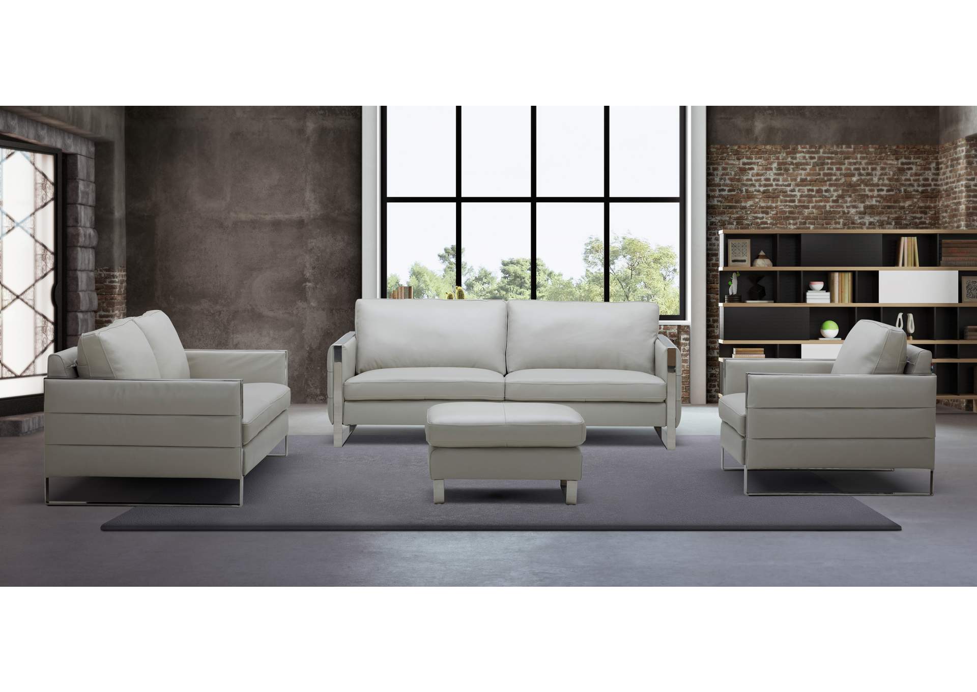 Constantin Love Seat In Light Grey image 1