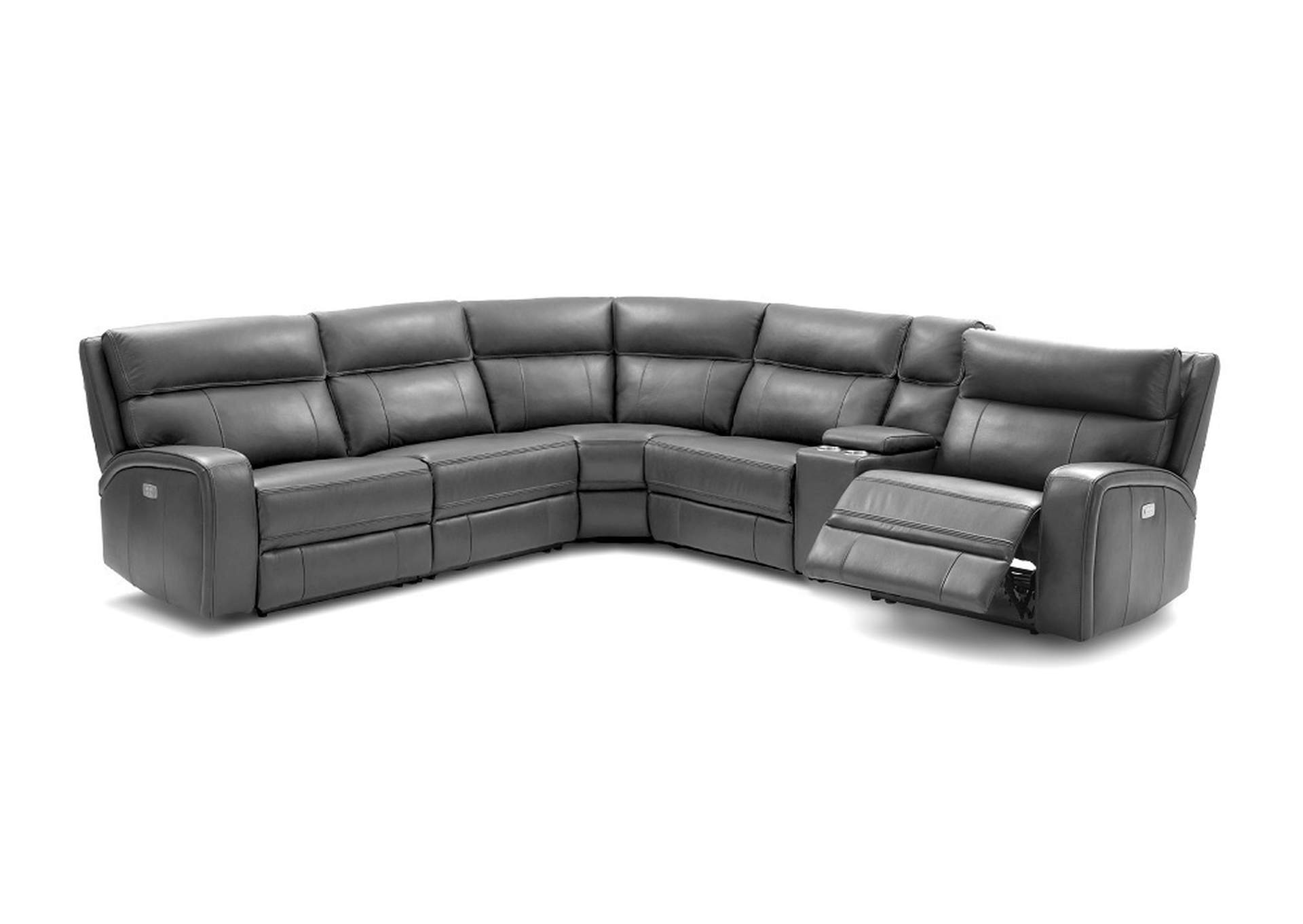 Cozy Motion Sectional In Grey image 4