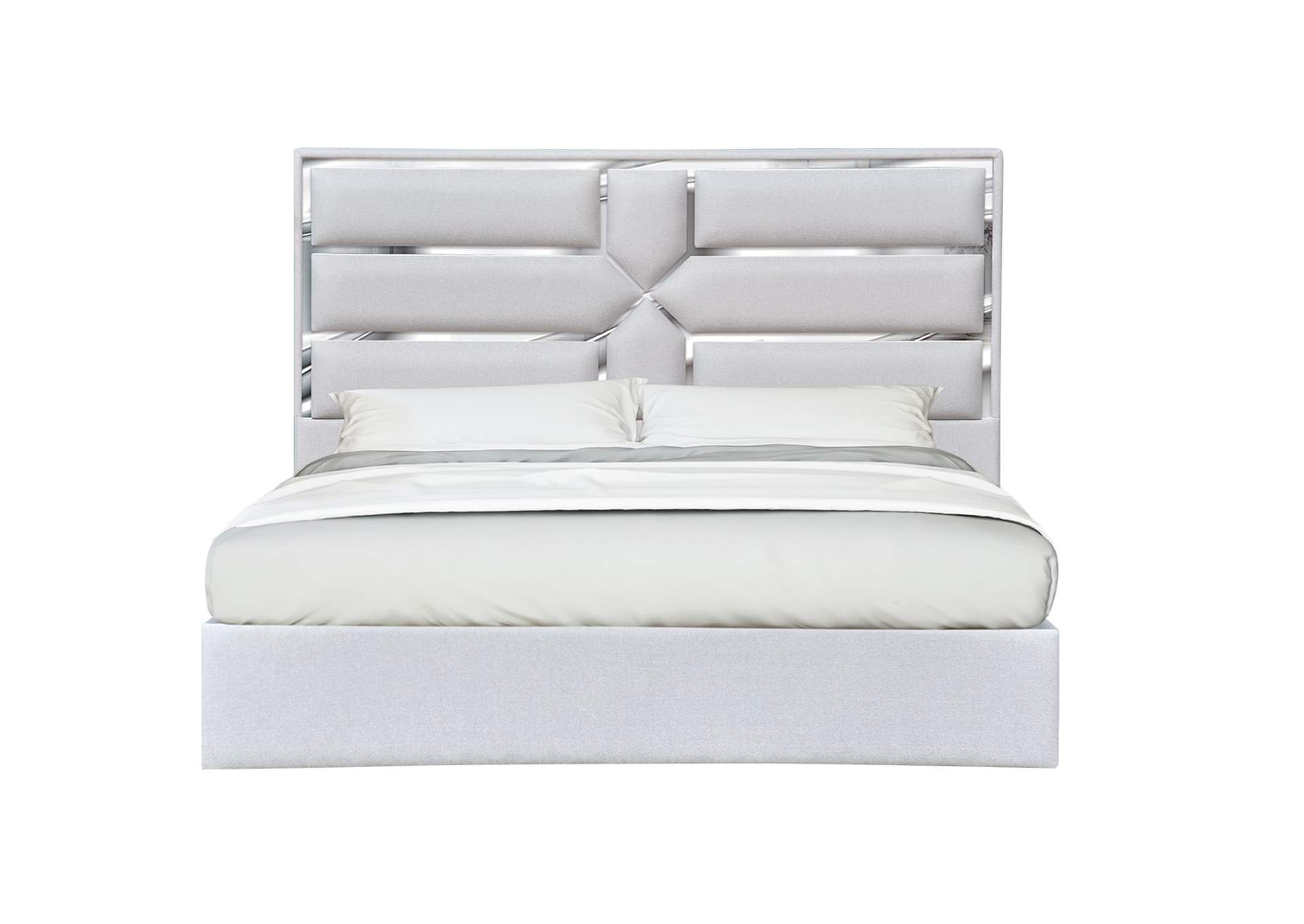 Da Vinci Queen Bed In Silver Grey image 1