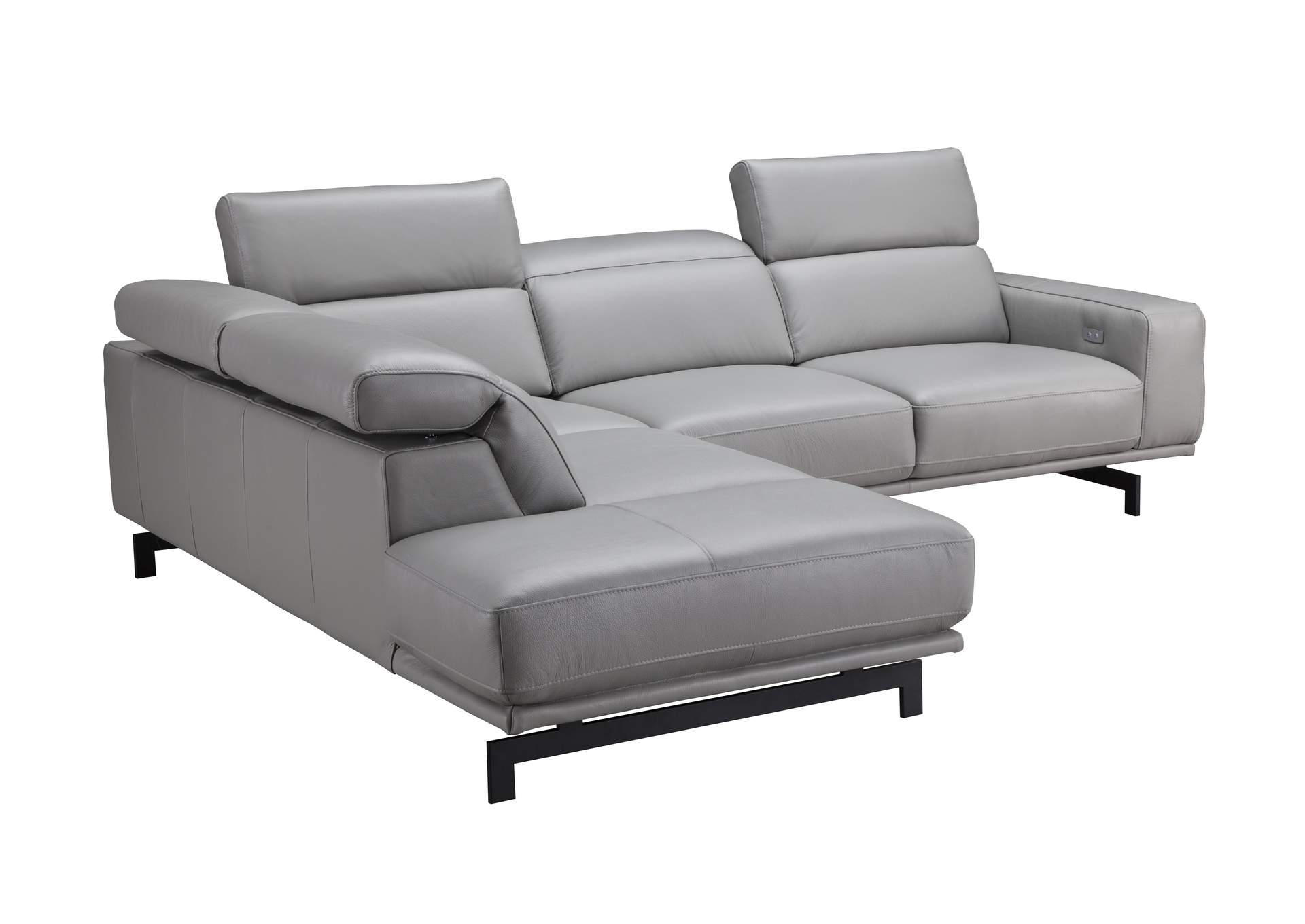 Davenport Light Grey Sectional In Left Facing image 3
