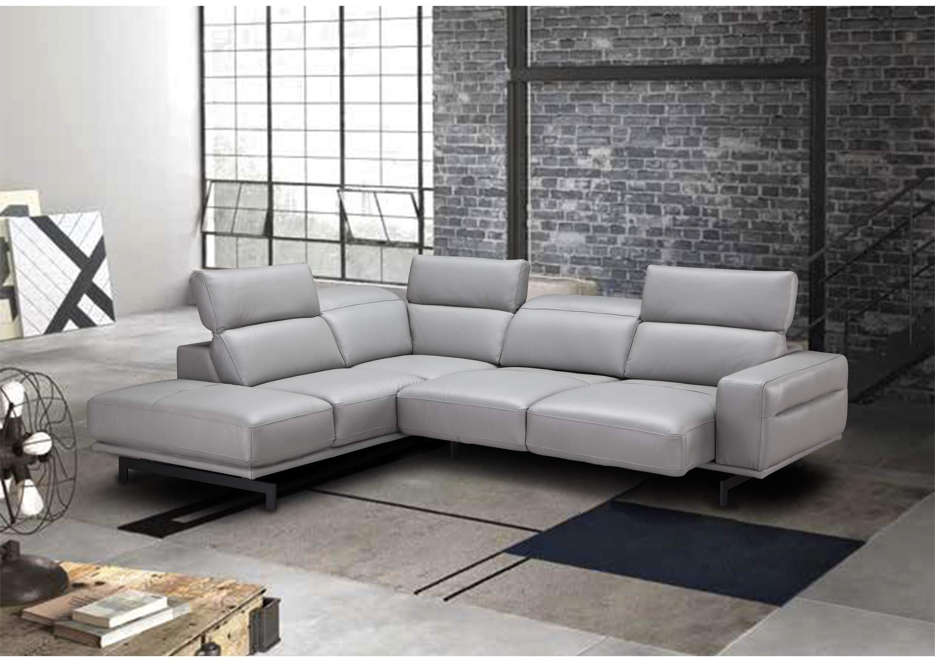 Davenport Light Grey Sectional In Left Facing image 1