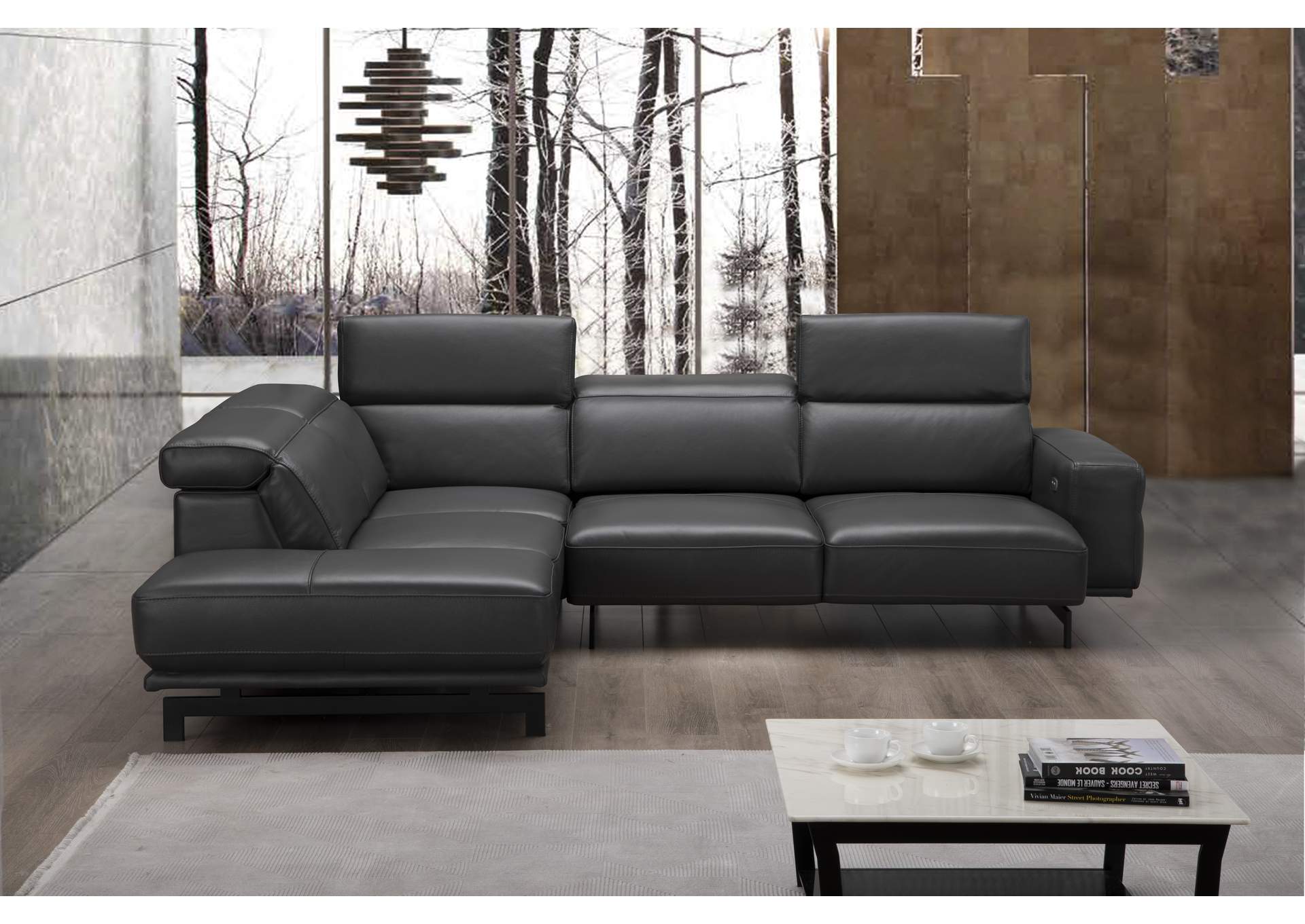 Davenport Slate Grey Sectional In Left Facing image 4