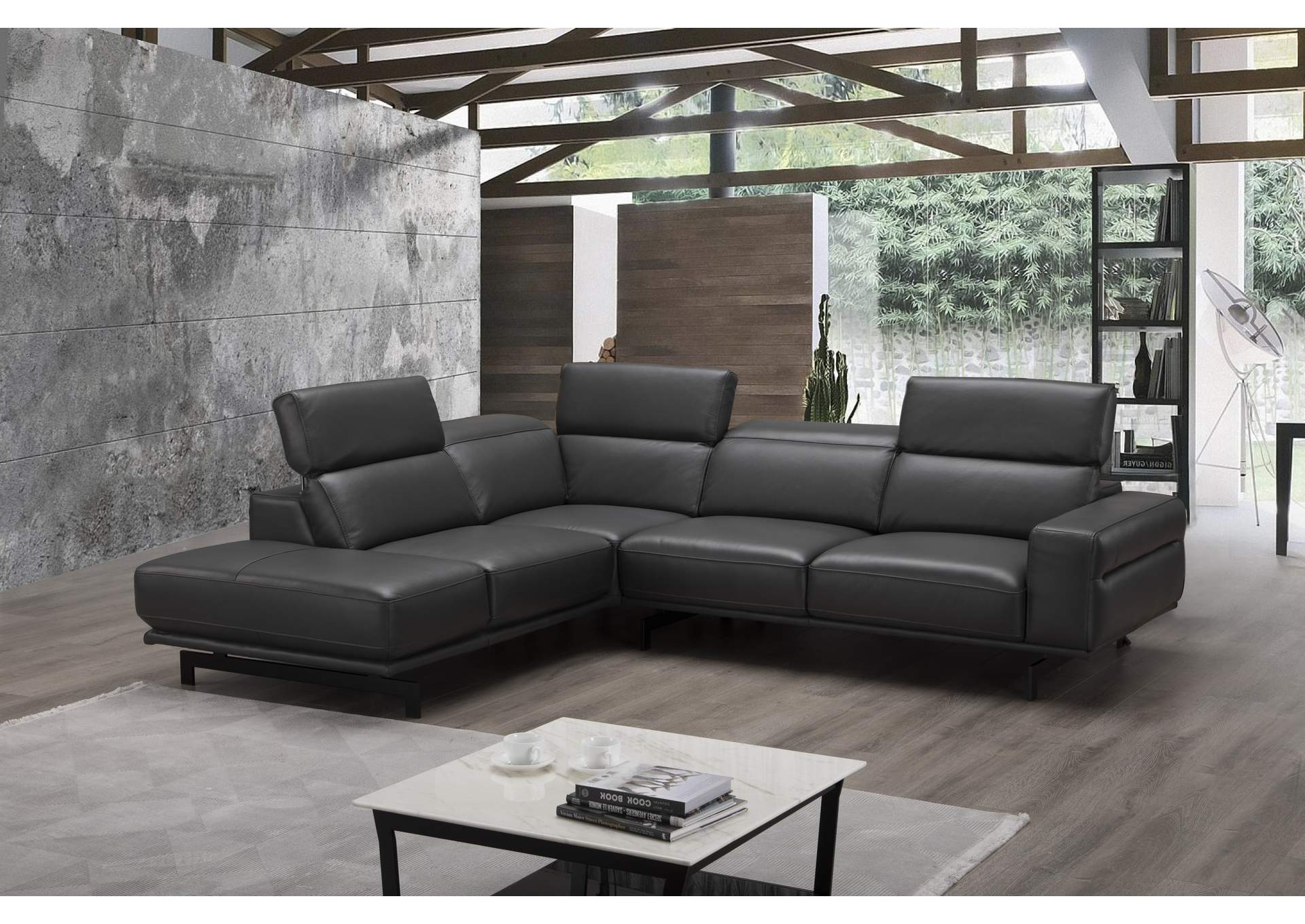 Davenport Slate Grey Sectional In Left Facing image 1
