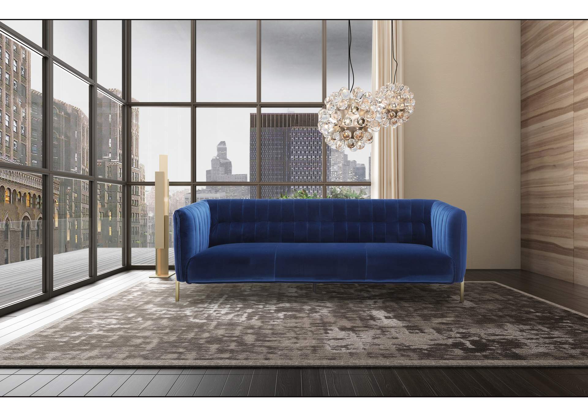 Deco Sofa In Blue Fabric image 8