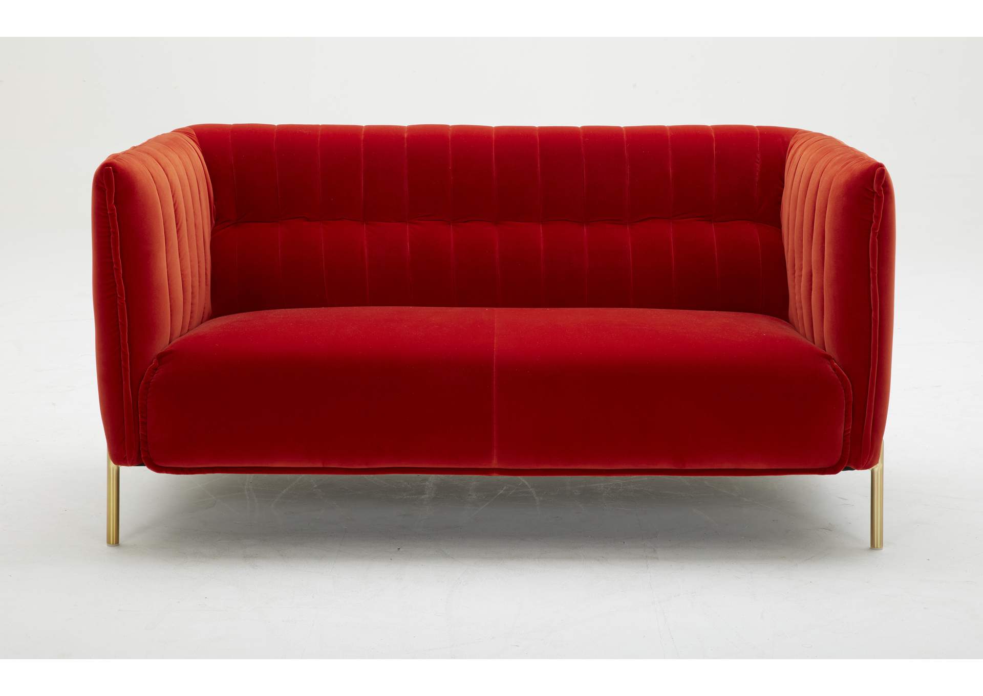Deco Love Seat In Pumpkin Fabric image 1