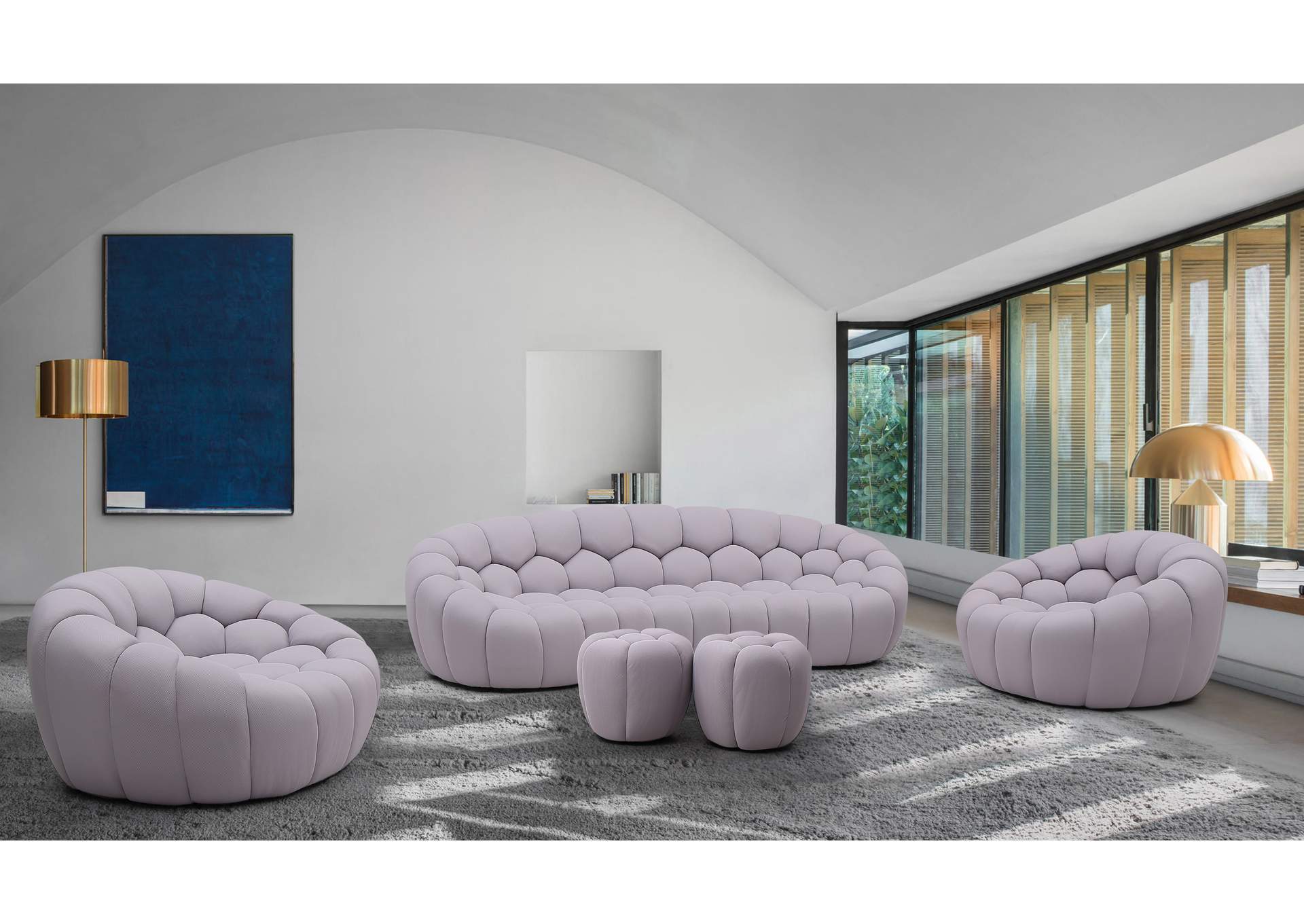 Fantasy Ottoman In Grey image 3