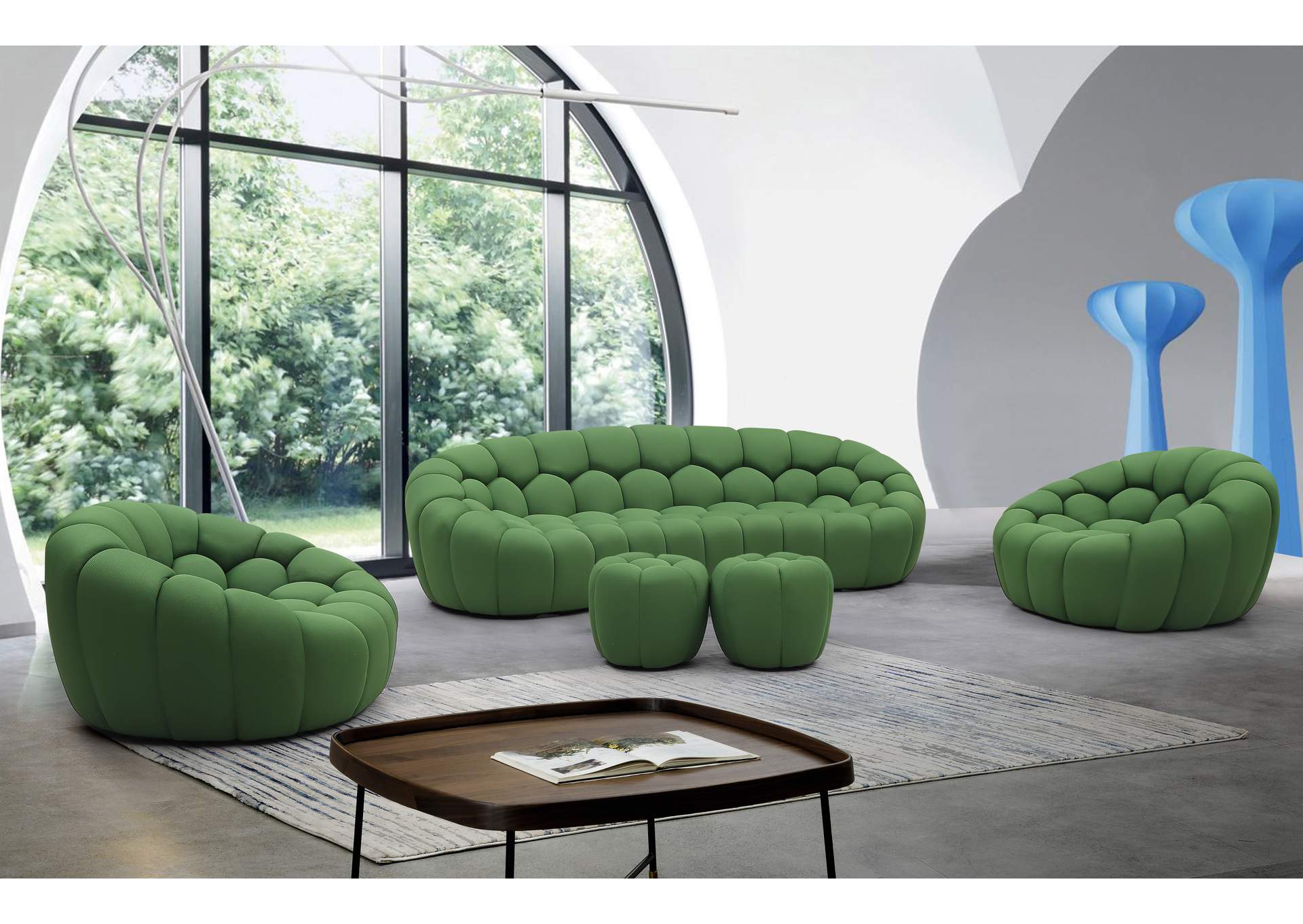 Fantasy Ottoman In Green image 4
