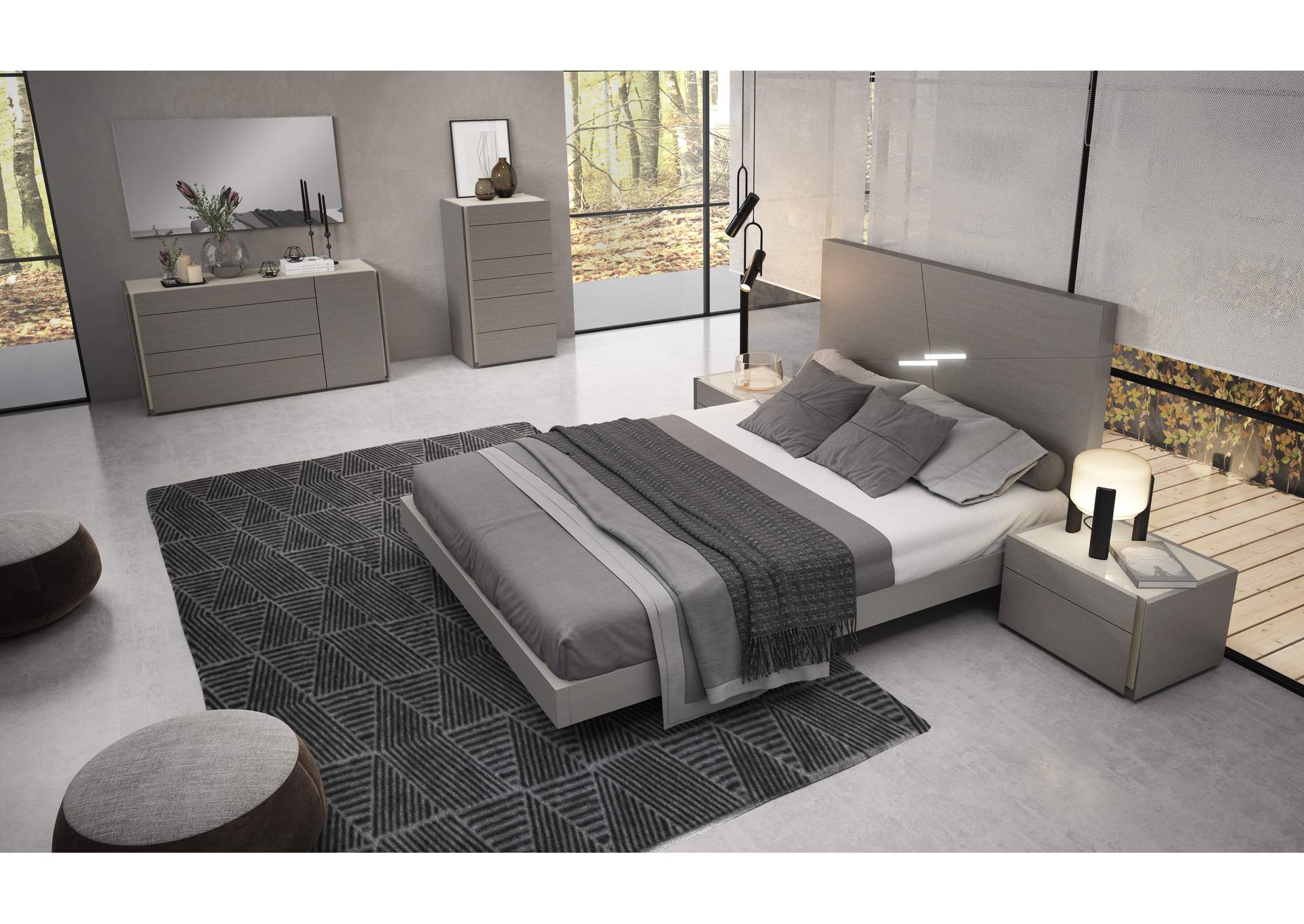 Faro Right Facing  Nightstand In Grey image 4