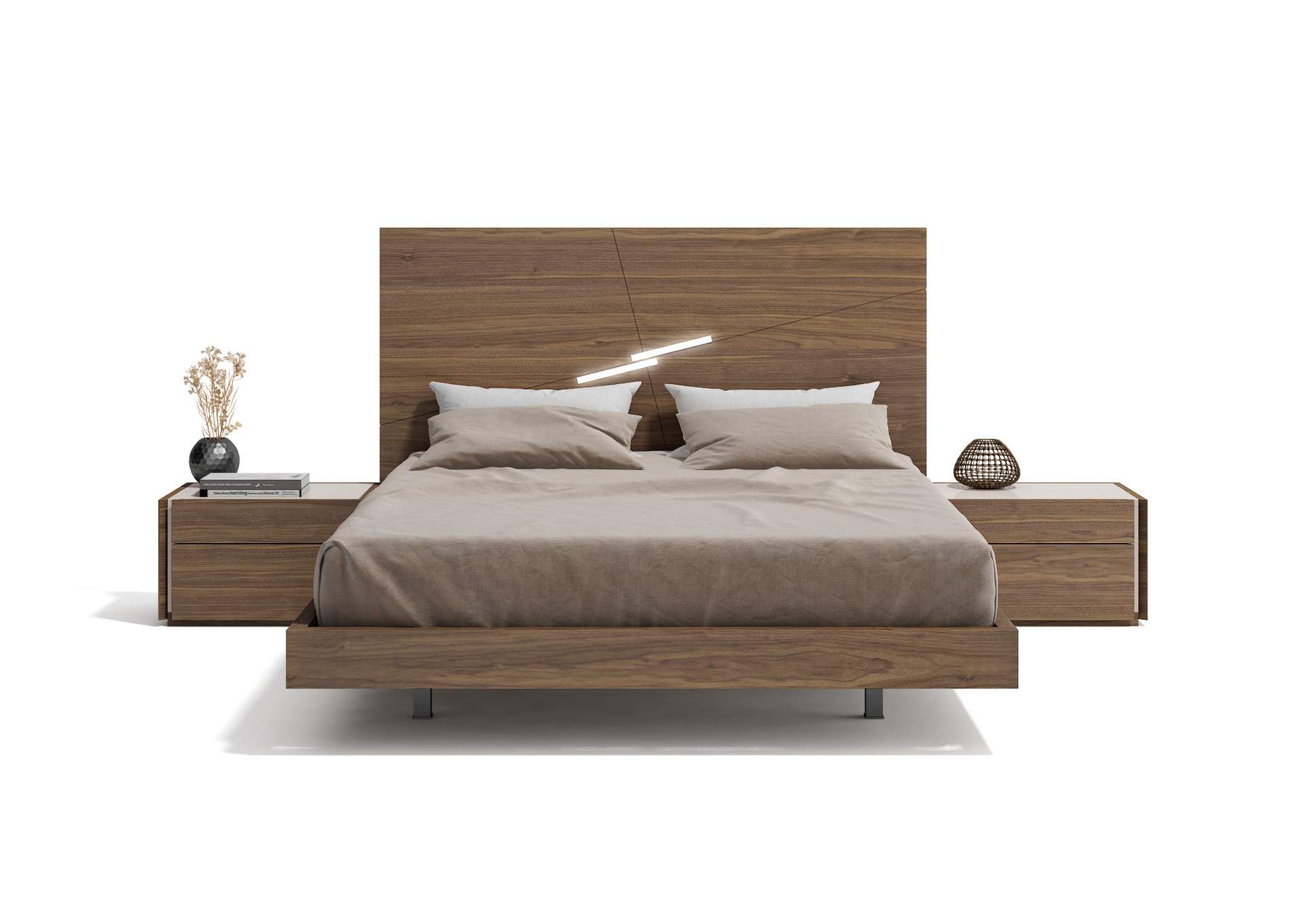 Faro King Size Bed In Walnut image 1