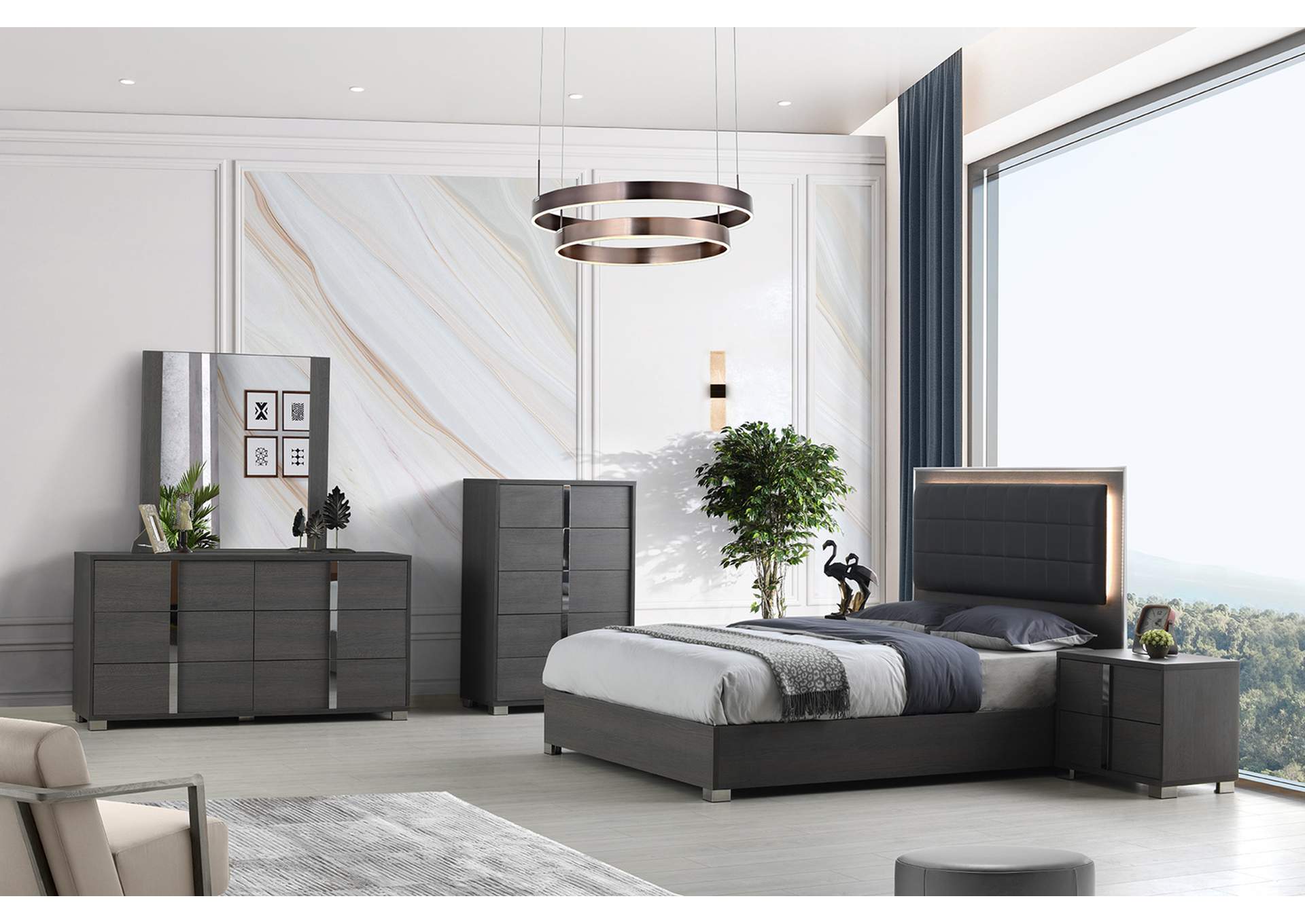 Giulia Queen Bed In Matte Grey image 8