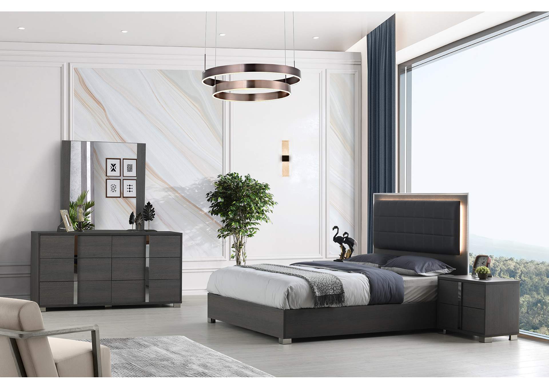 Giulia Queen Bed In Matte Grey image 4