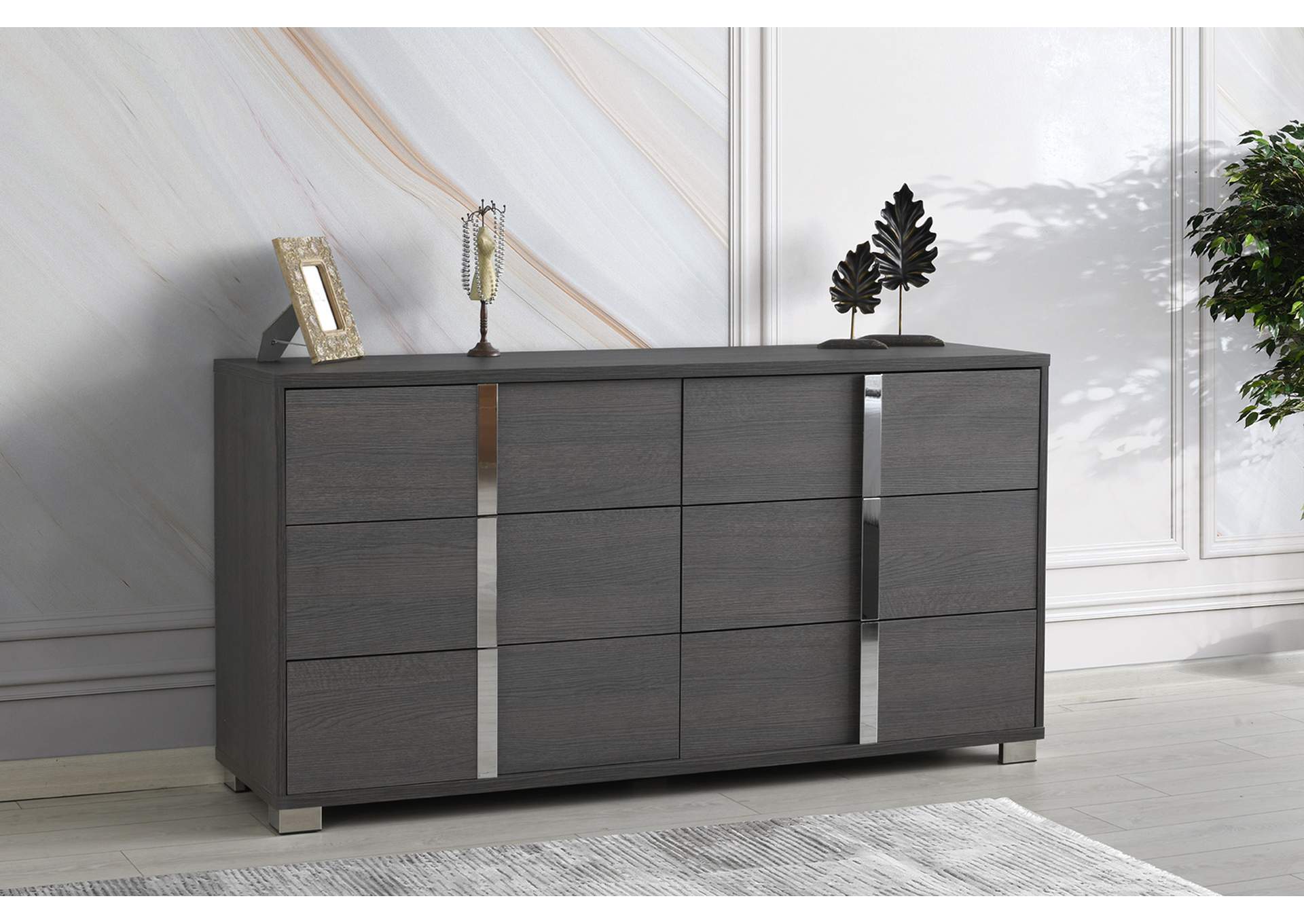 Giulia Queen Bed In Matte Grey image 3