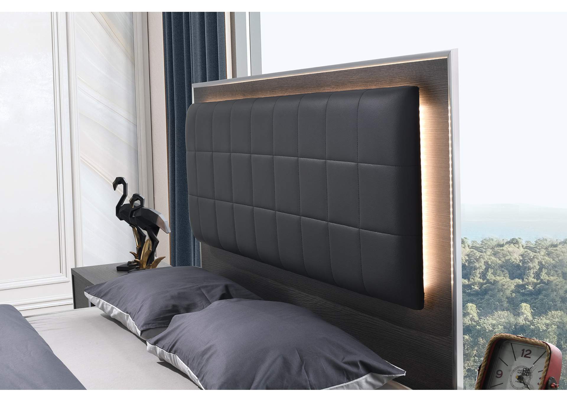 Giulia Queen Bed In Matte Grey image 12