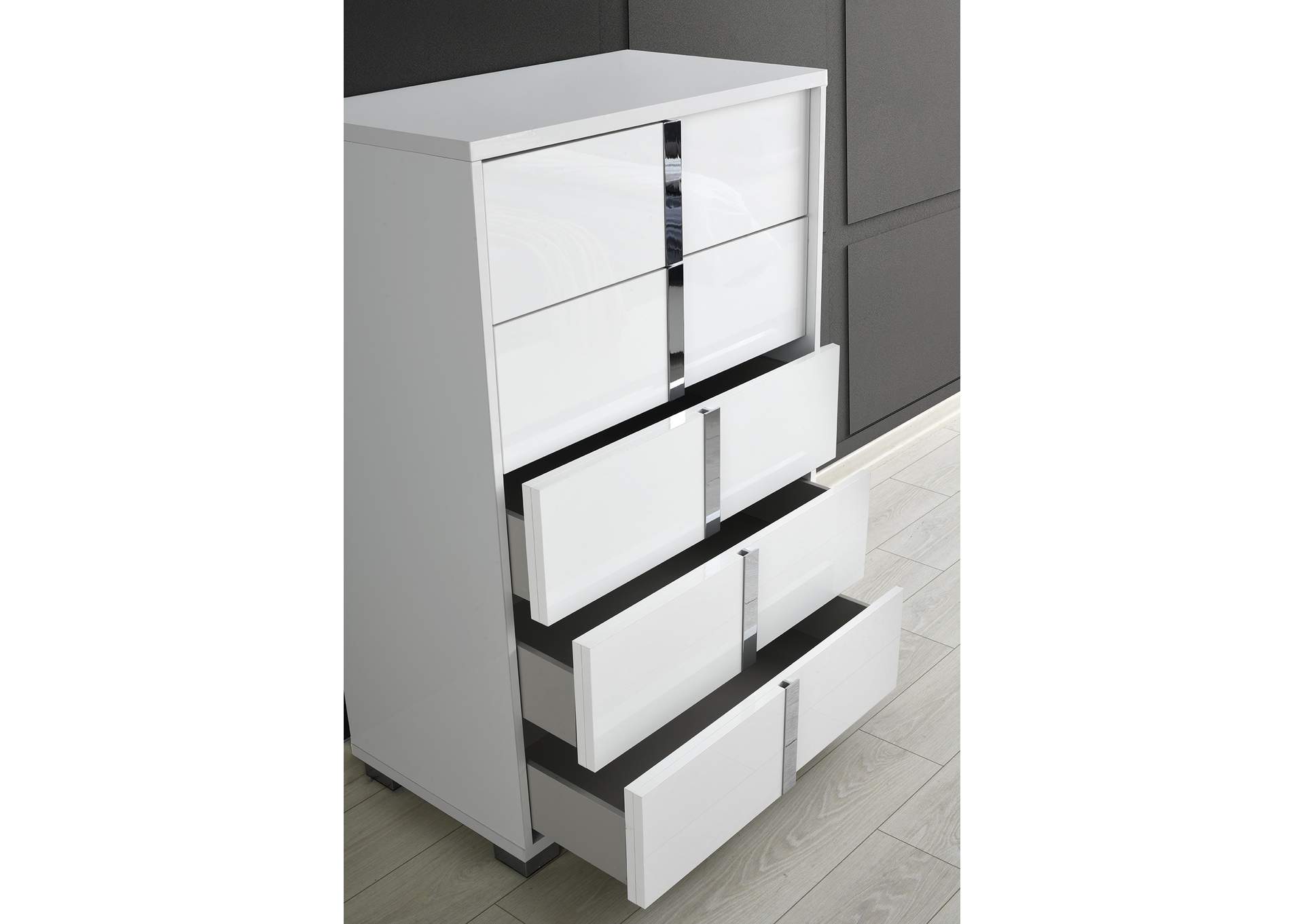 Giulia  Nightstand Left Facing In White image 8
