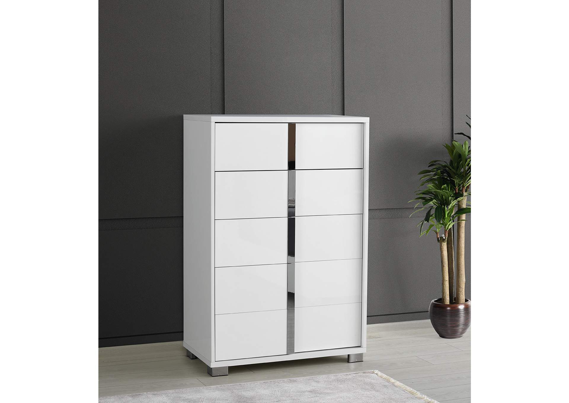 Giulia  Nightstand Left Facing In White image 5